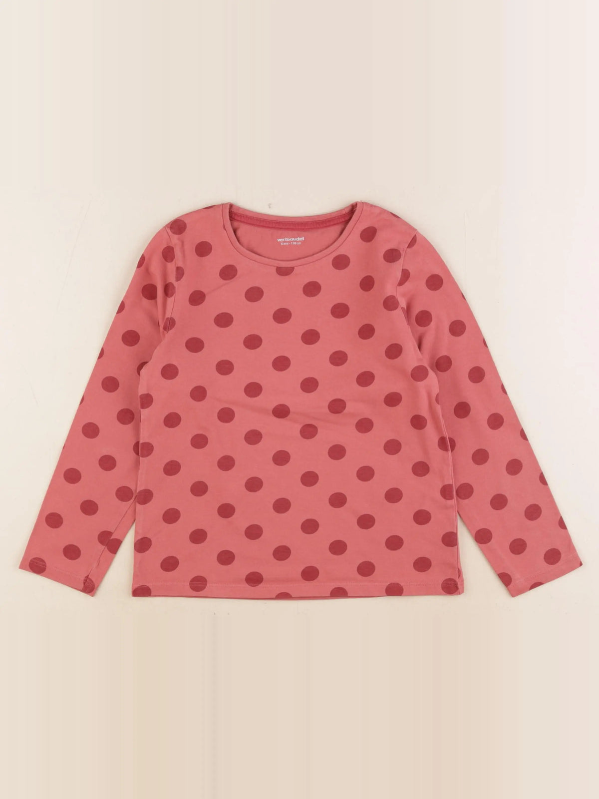 Vertbaudet - tee-shirt rouge - 6 ans