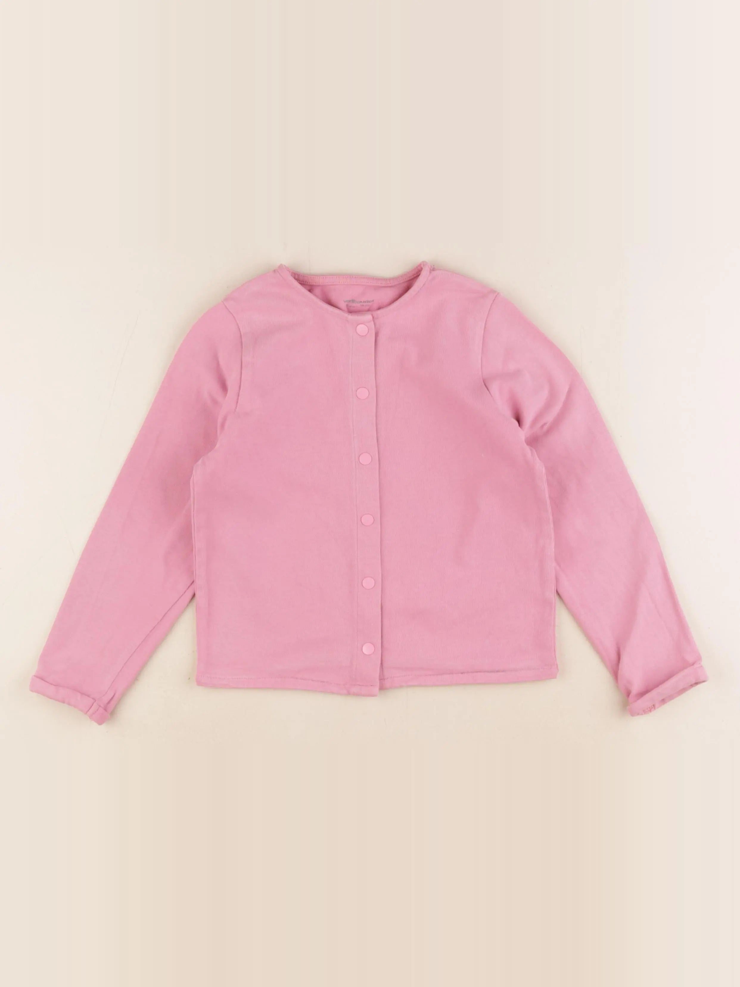 Vertbaudet - gilet rose - 6 ans