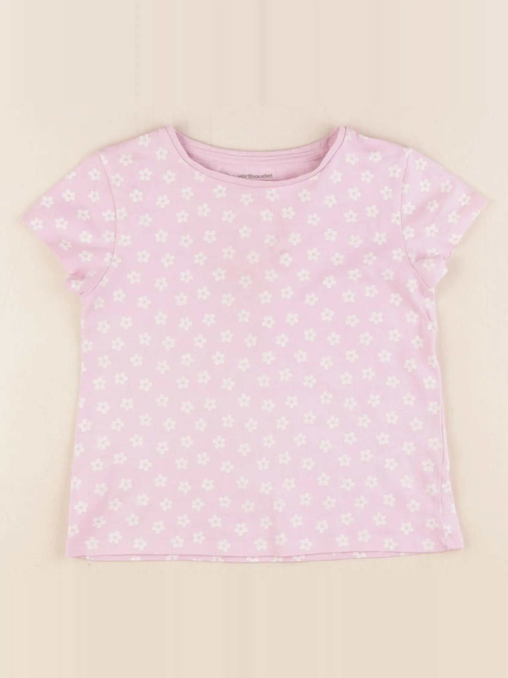 Vertbaudet - tee-shirt rose - 5 ans
