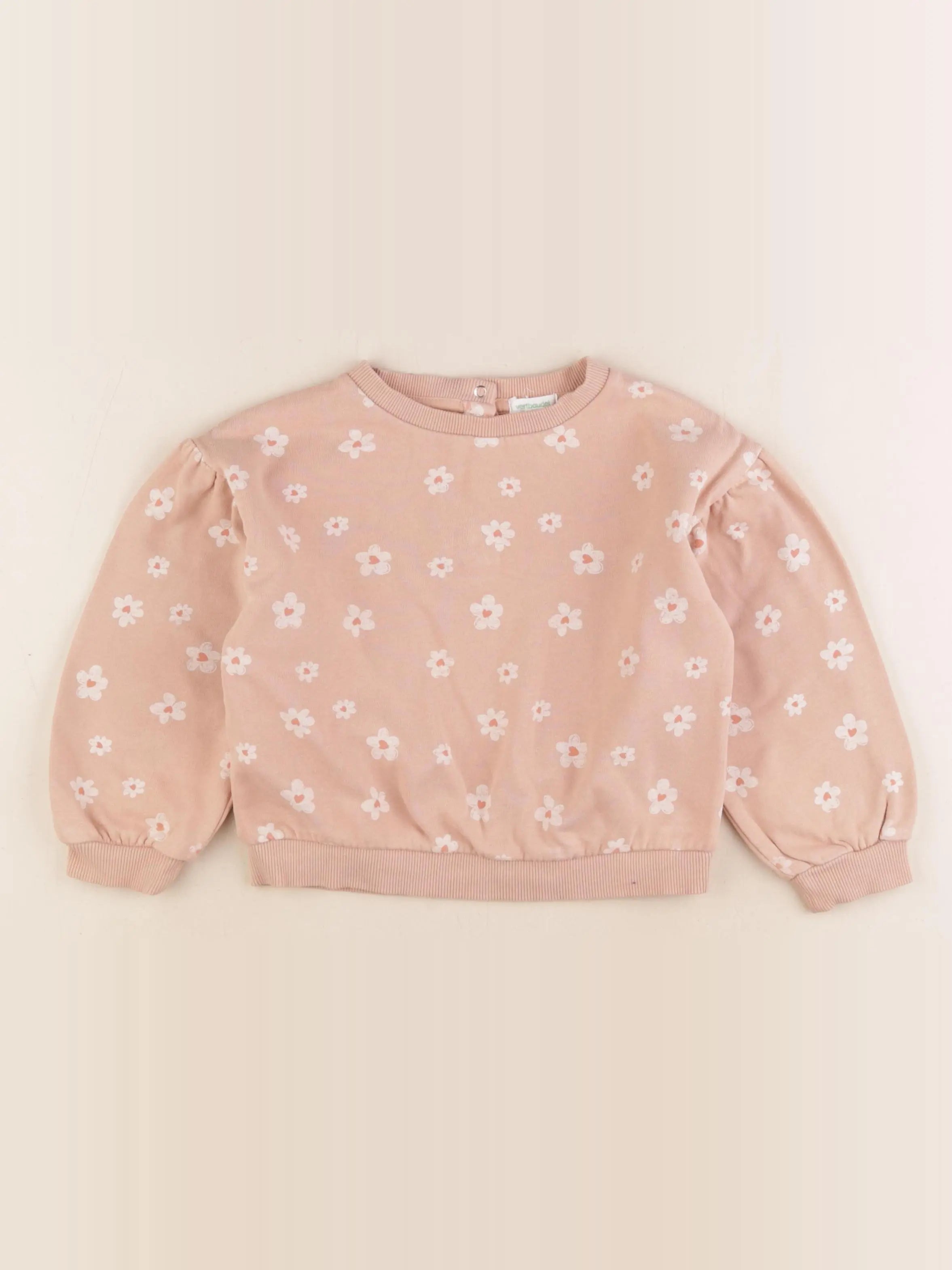 Vertbaudet - sweat rose - 36 mois