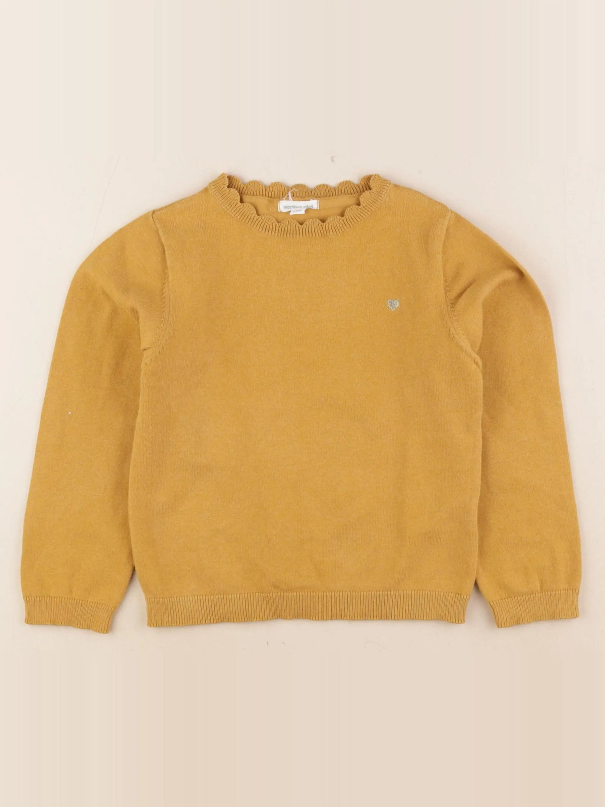 Vertbaudet - pull jaune, or - 6 ans