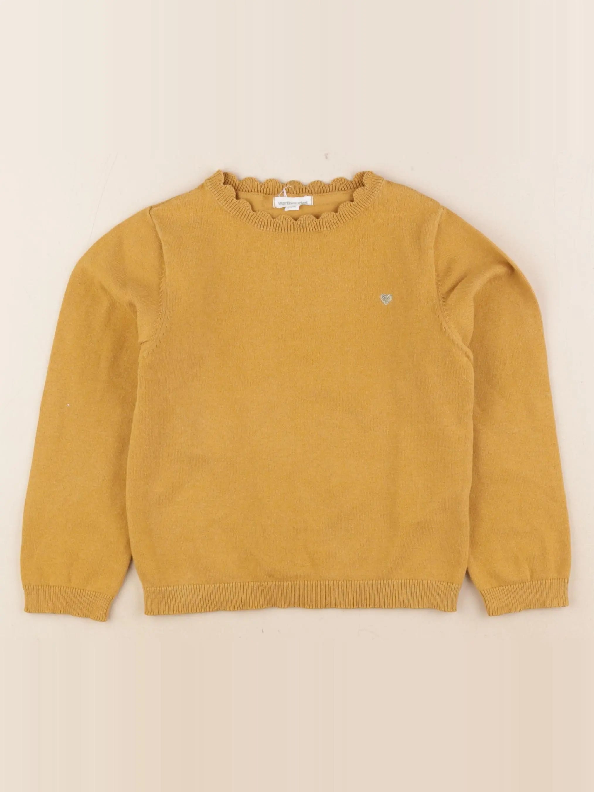 Vertbaudet - pull jaune, or - 6 ans
