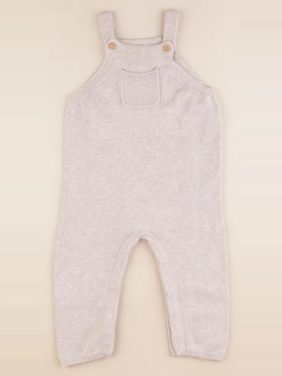 Vertbaudet - salopette beige - 18 mois