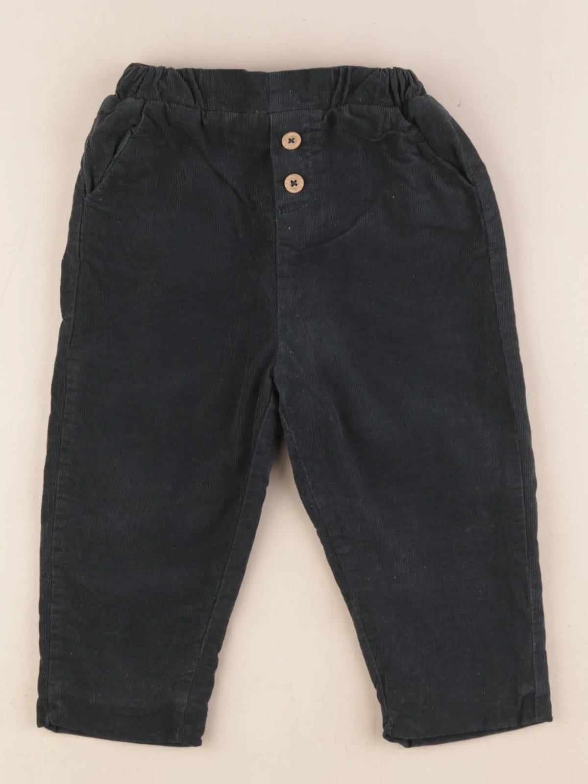 Vertbaudet - pantalon doublé vert - 18 mois
