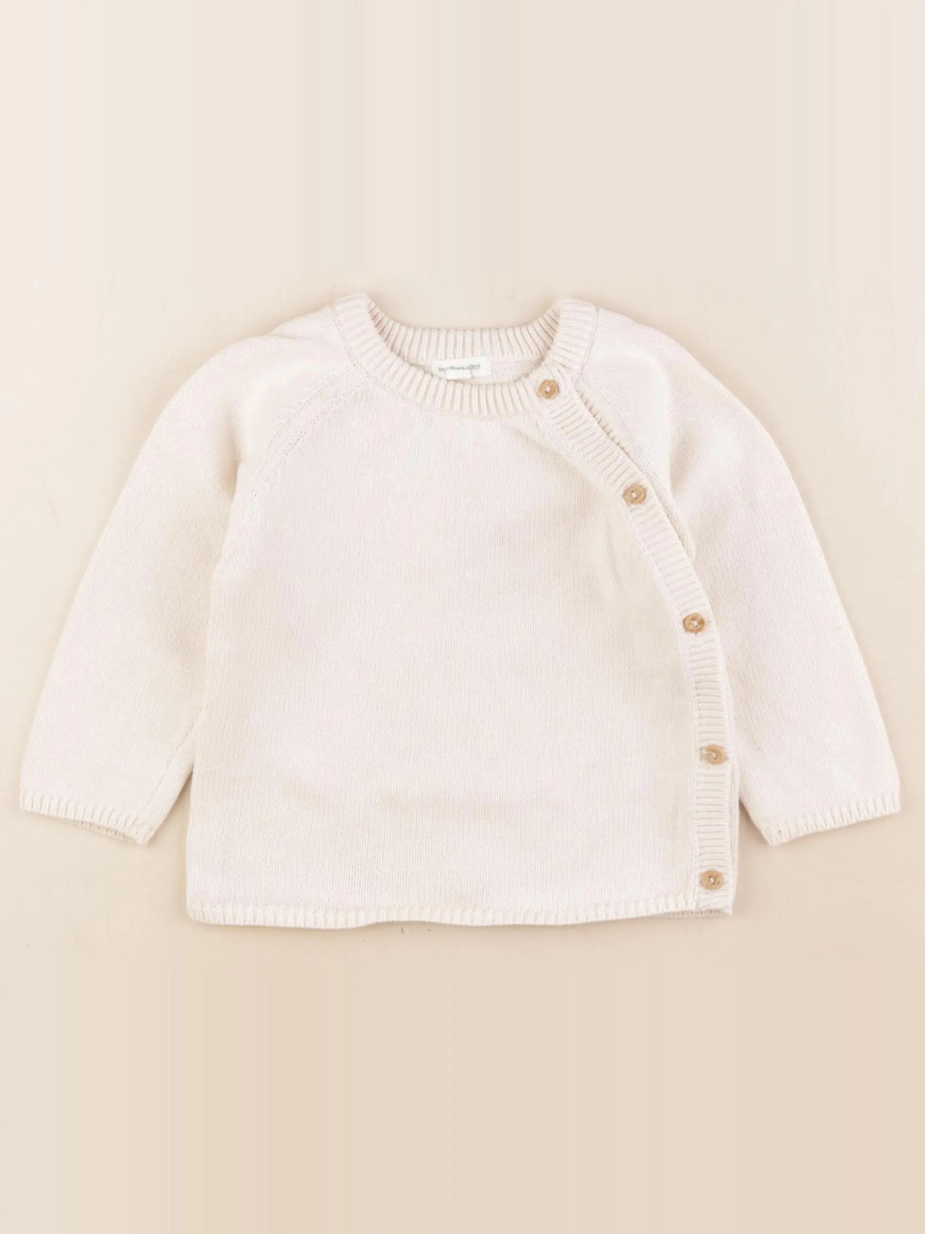 Vertbaudet - gilet beige - 18 mois