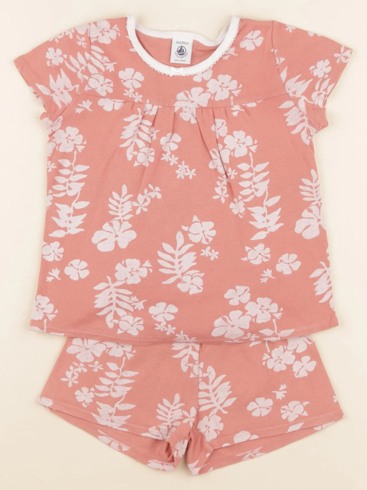 Petit Bateau - pyjama coton rose - 3 ans