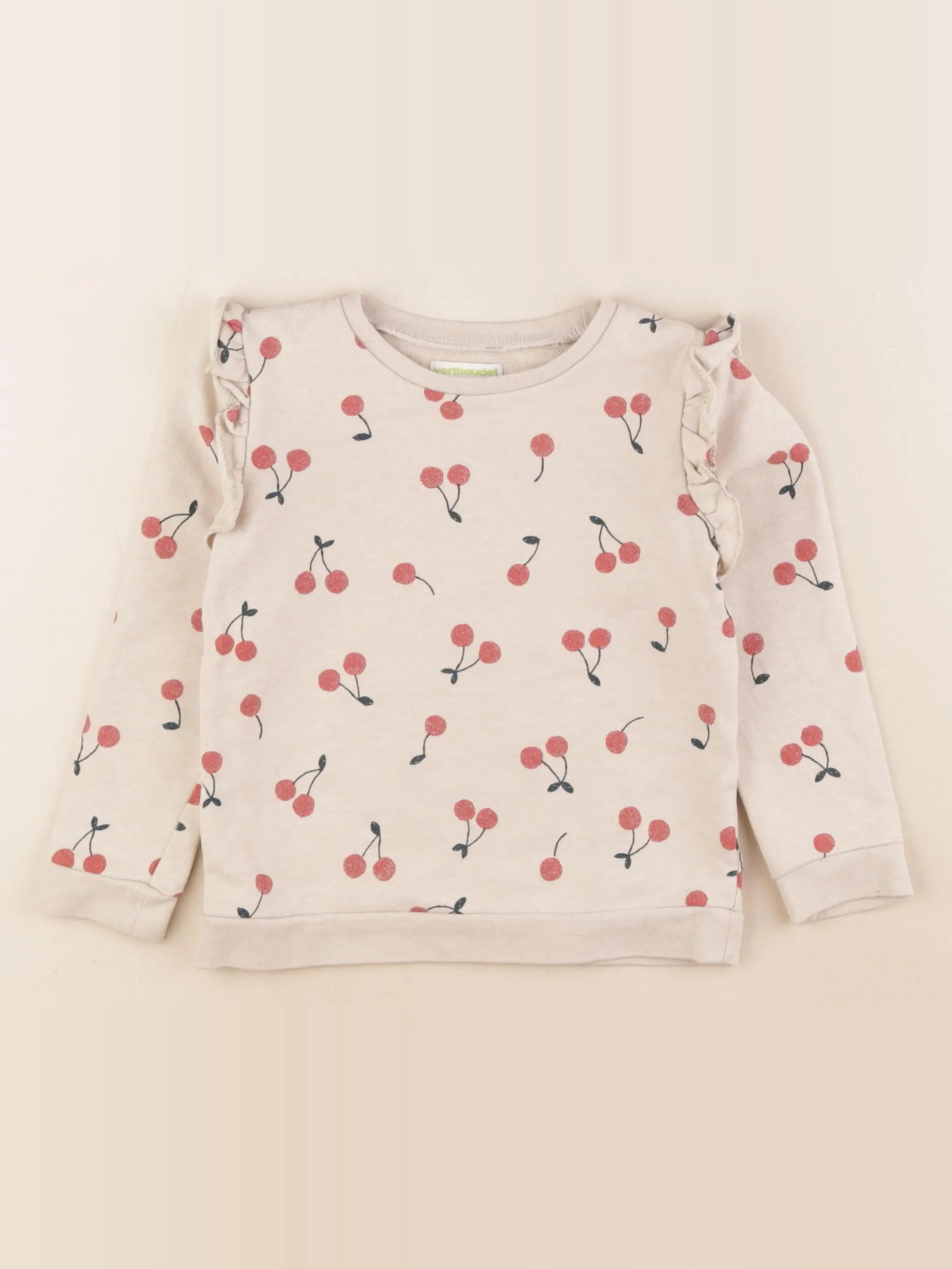 Vertbaudet - sweat beige, or - 4 ans