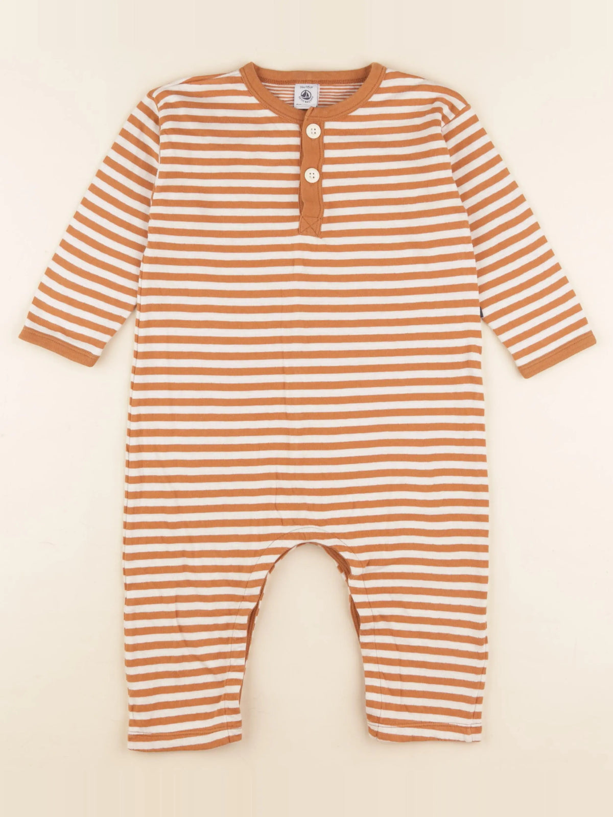 Petit Bateau - pyjama coton marron - 36 mois