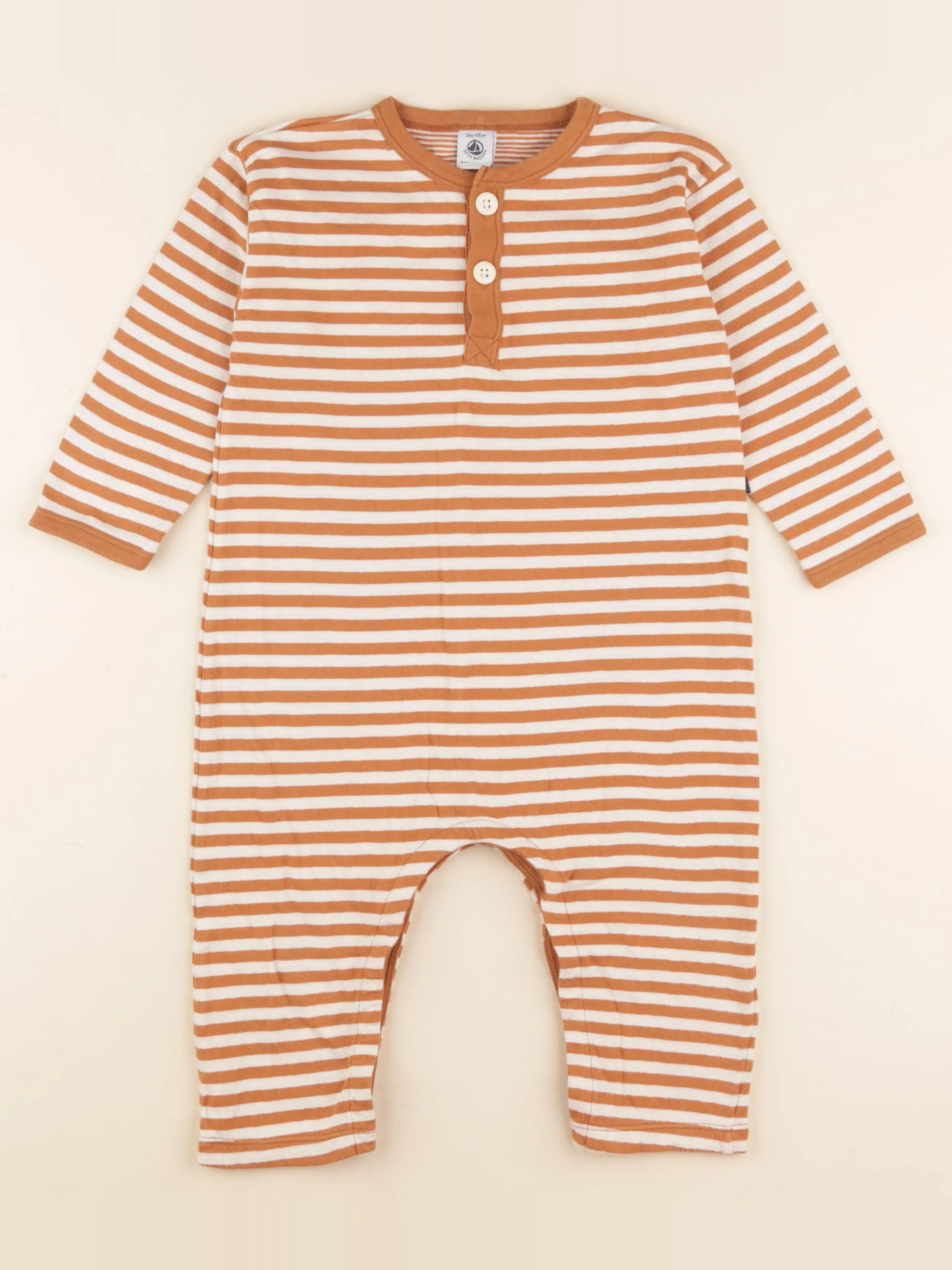 Petit Bateau - pyjama coton marron - 36 mois