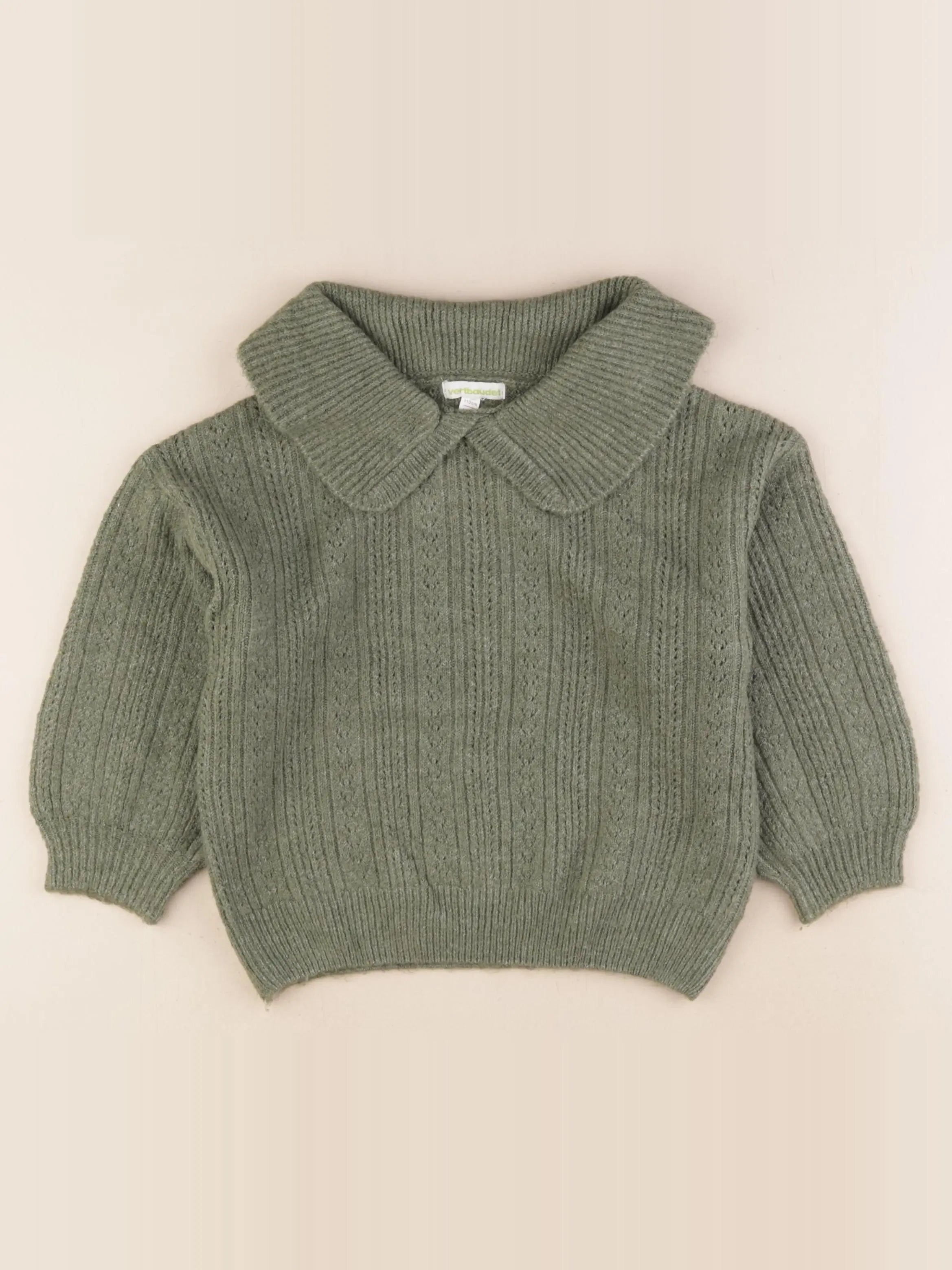 Vertbaudet - pull vert - 5 ans