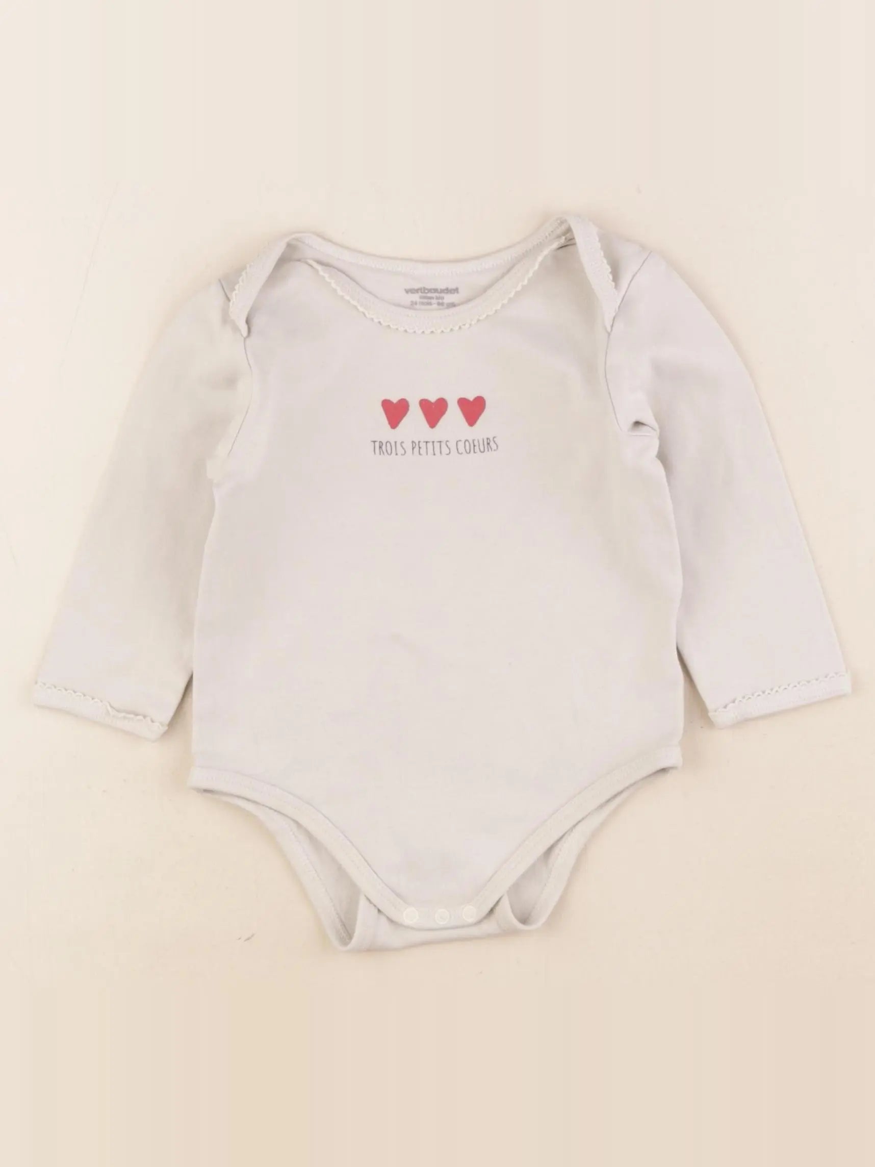 Vertbaudet - body beige - 2 ans