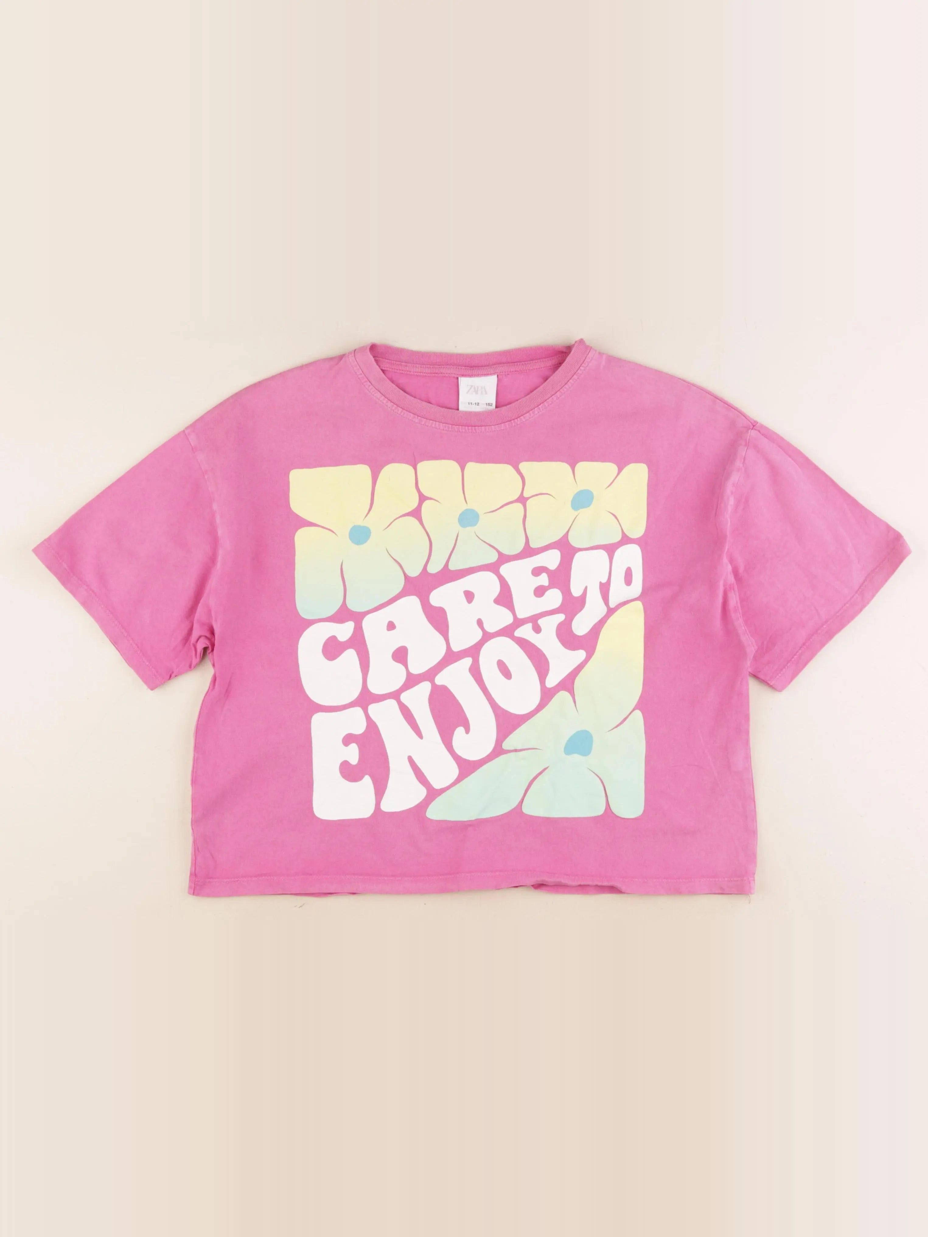 Zara - tee-shirt rose - 11/12 ans