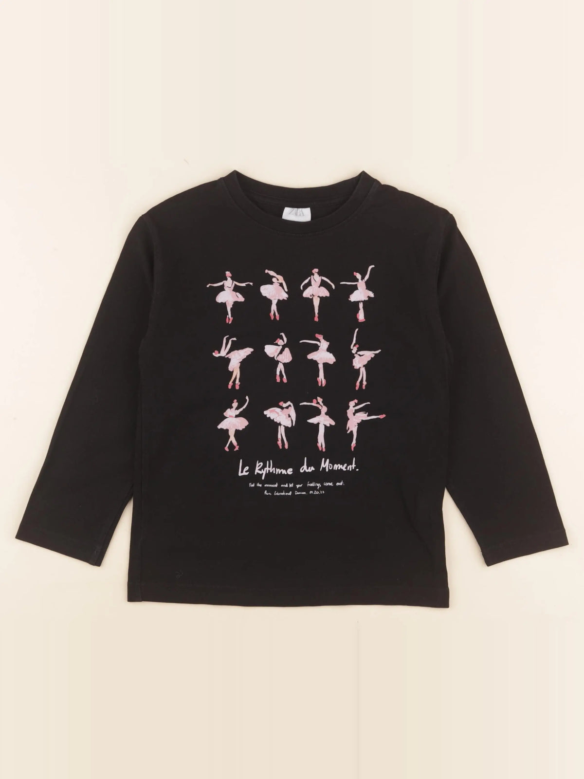 Zara - tee-shirt noir - 6/7 ans