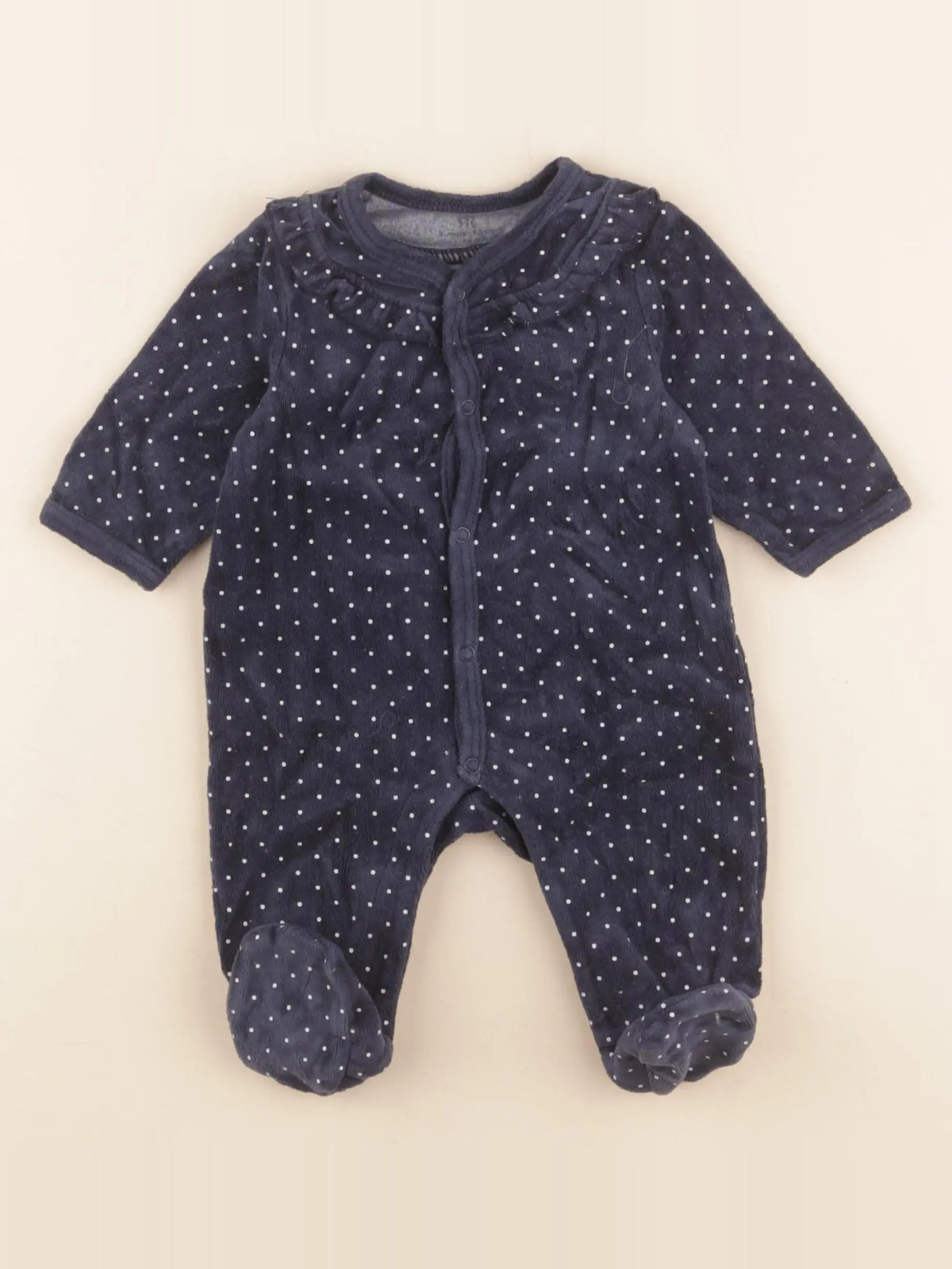 La Redoute - pyjama velours bleu - 3 mois