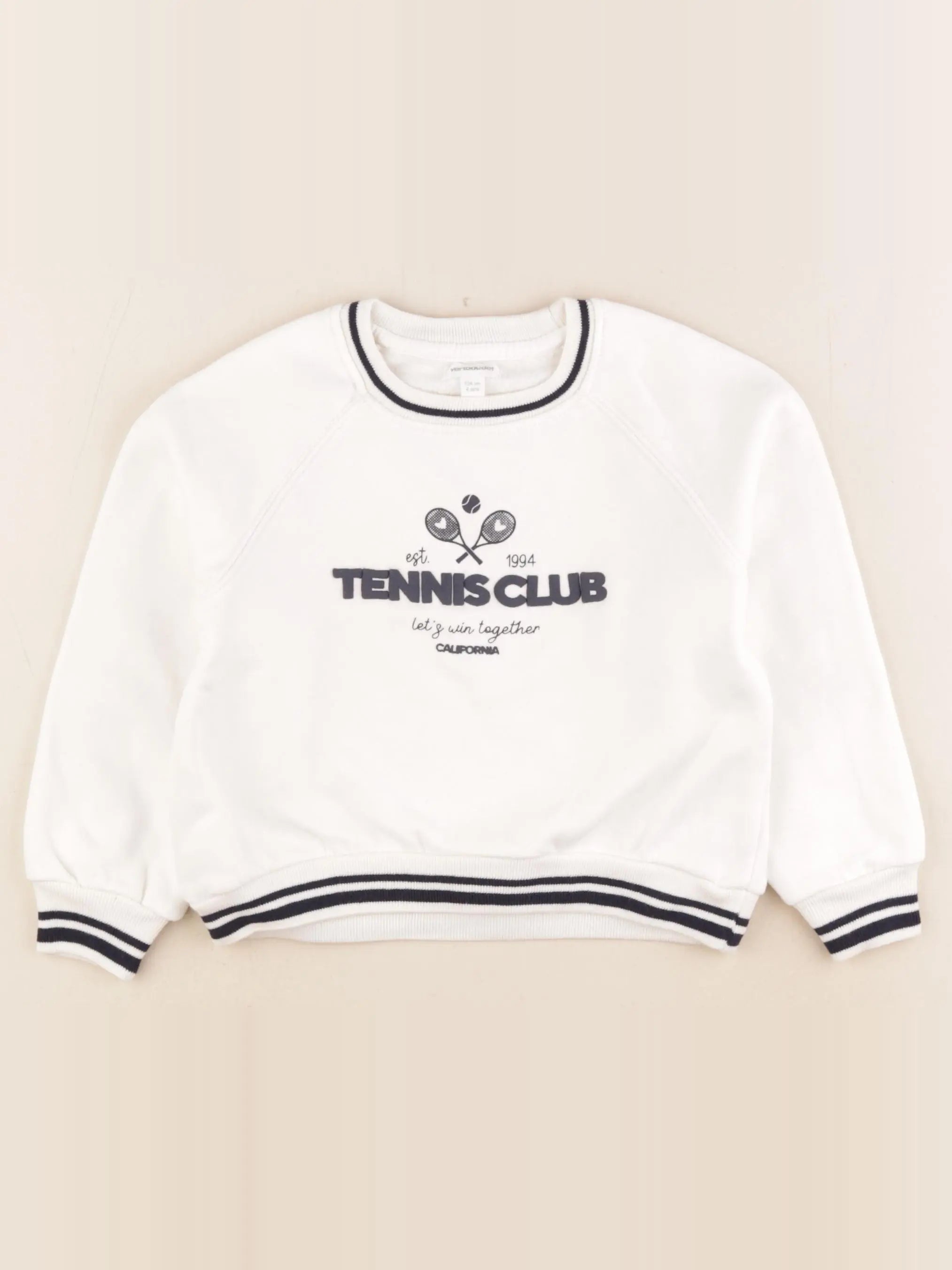 Vertbaudet - sweat blanc - 4 ans