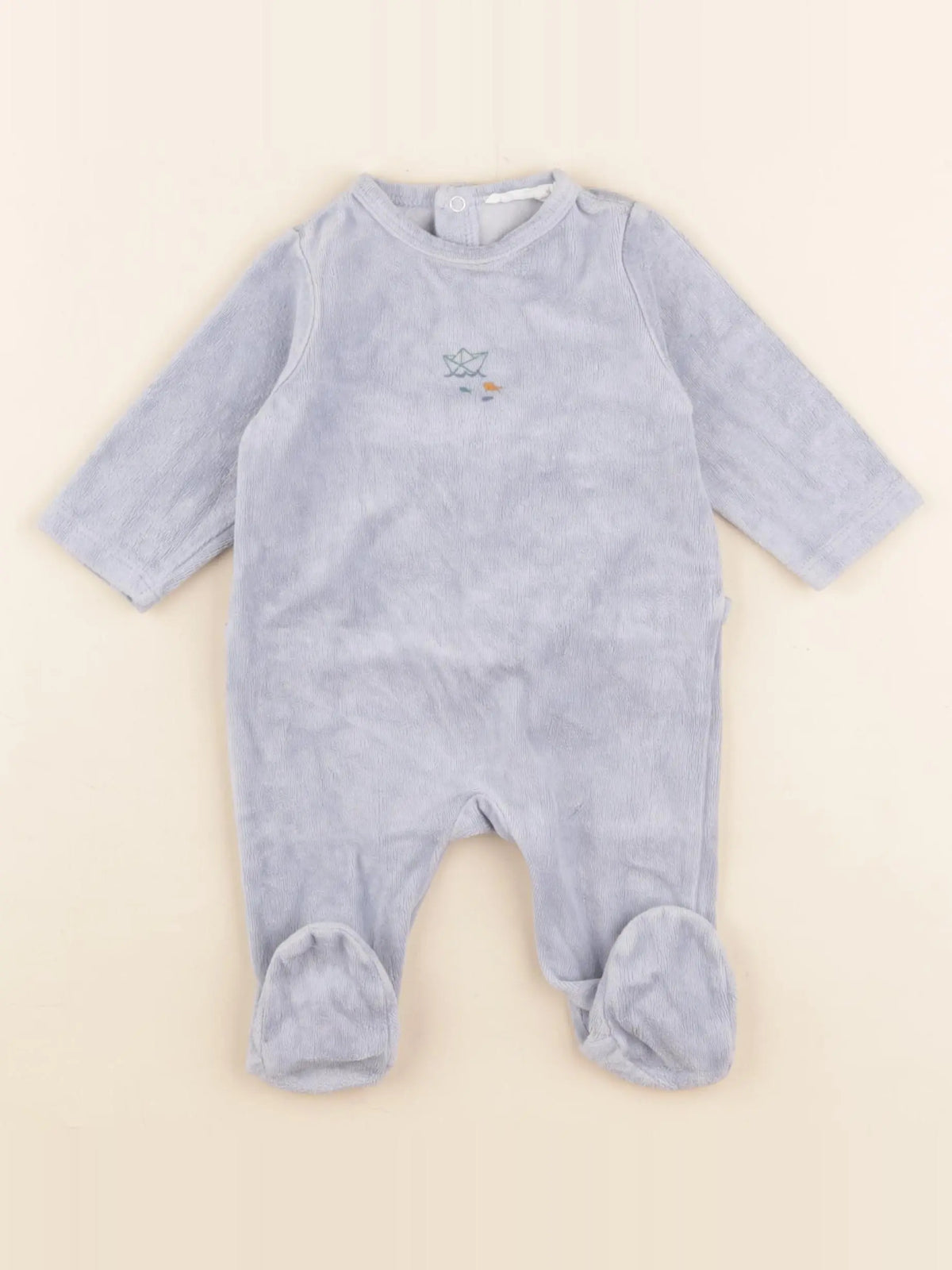 Boutchou - pyjama velours bleu - 3 mois