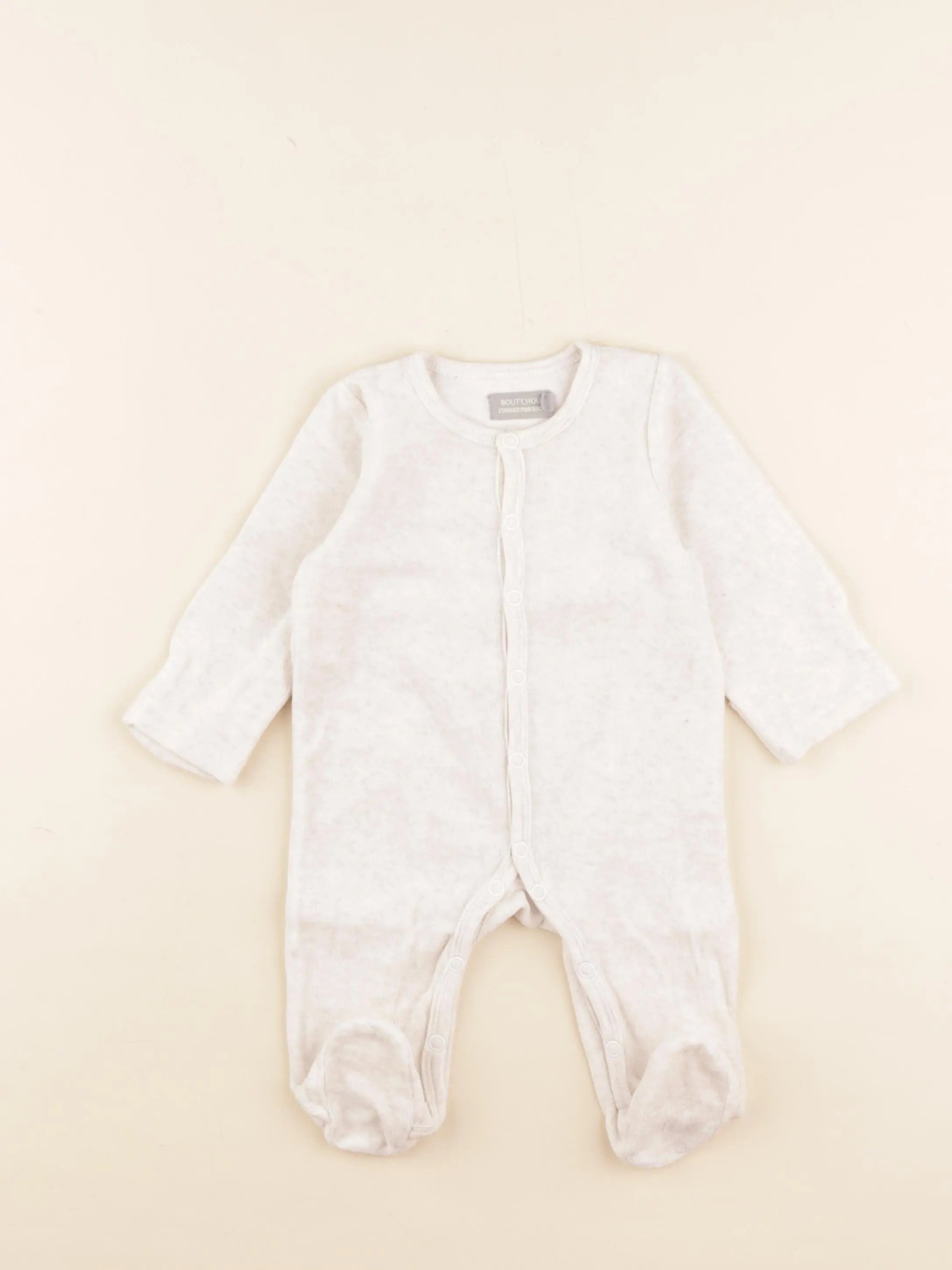 Boutchou - pyjama velours beige - 3 mois