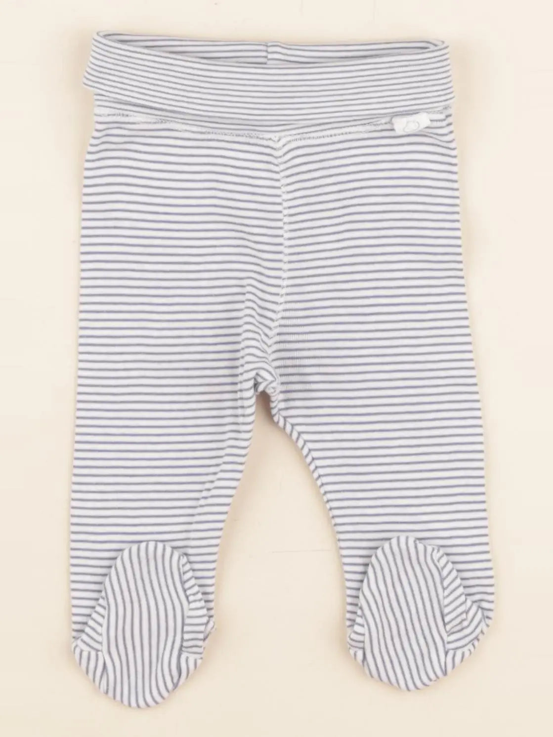 H&M - legging bleu, blanc - 1/2 mois