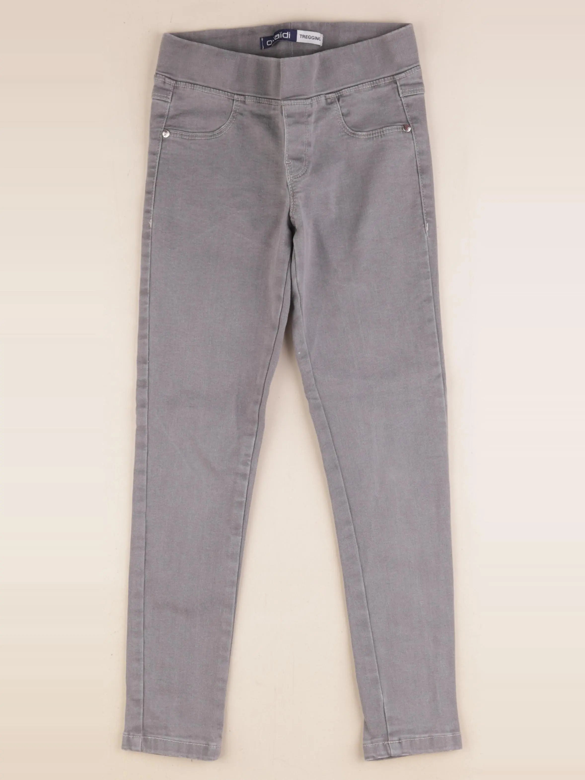 Okaidi - jegging gris - 8 ans