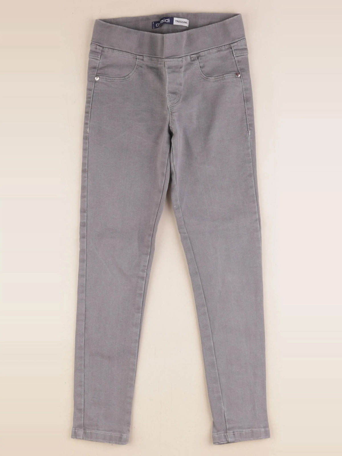 Okaidi - jegging gris - 10 ans