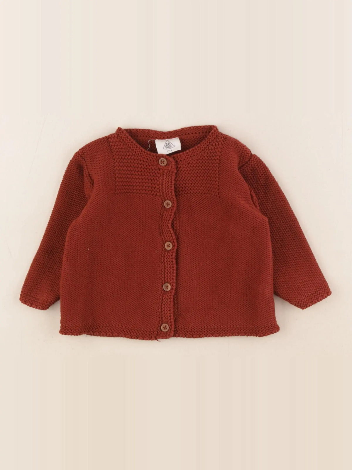 Lililotte - gilet marron - 9/12 mois