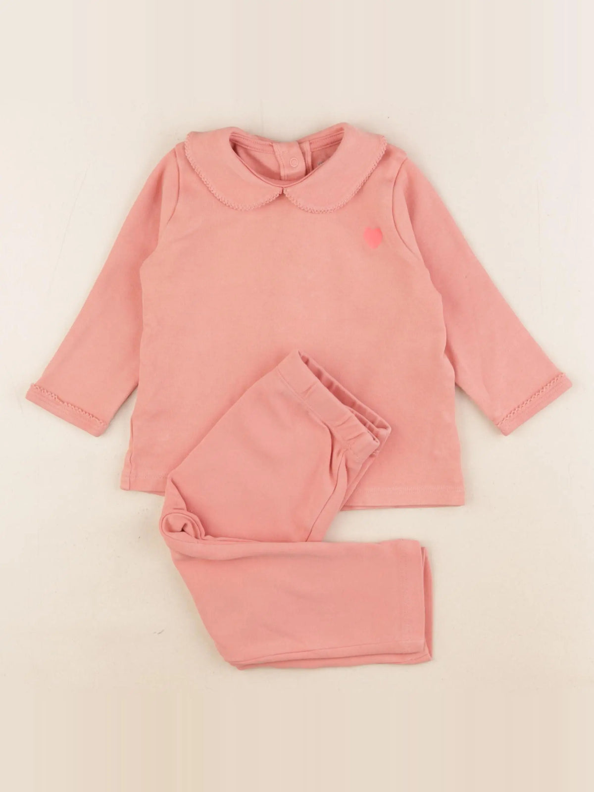 Vertbaudet - pyjama coton rose - 18 mois