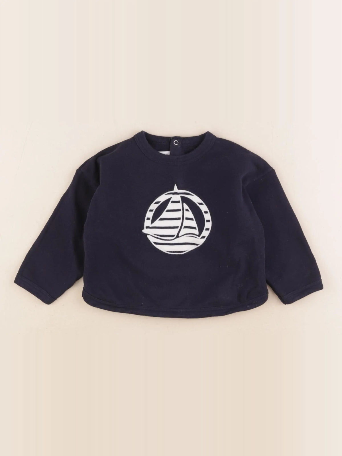 Petit Bateau - sweat bleu - 24 mois