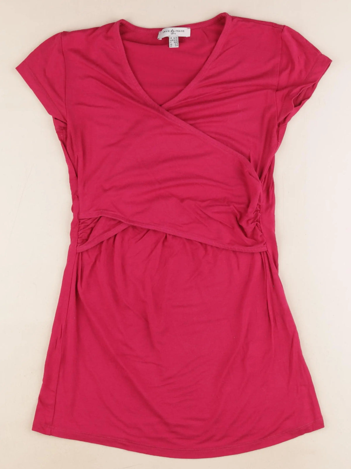 Envie de fraise - tee-shirt allaitement, grossesse rose - 34 à 36