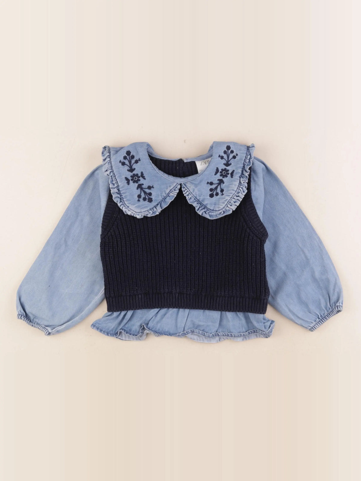 Zara - pull bleu - 2 ans