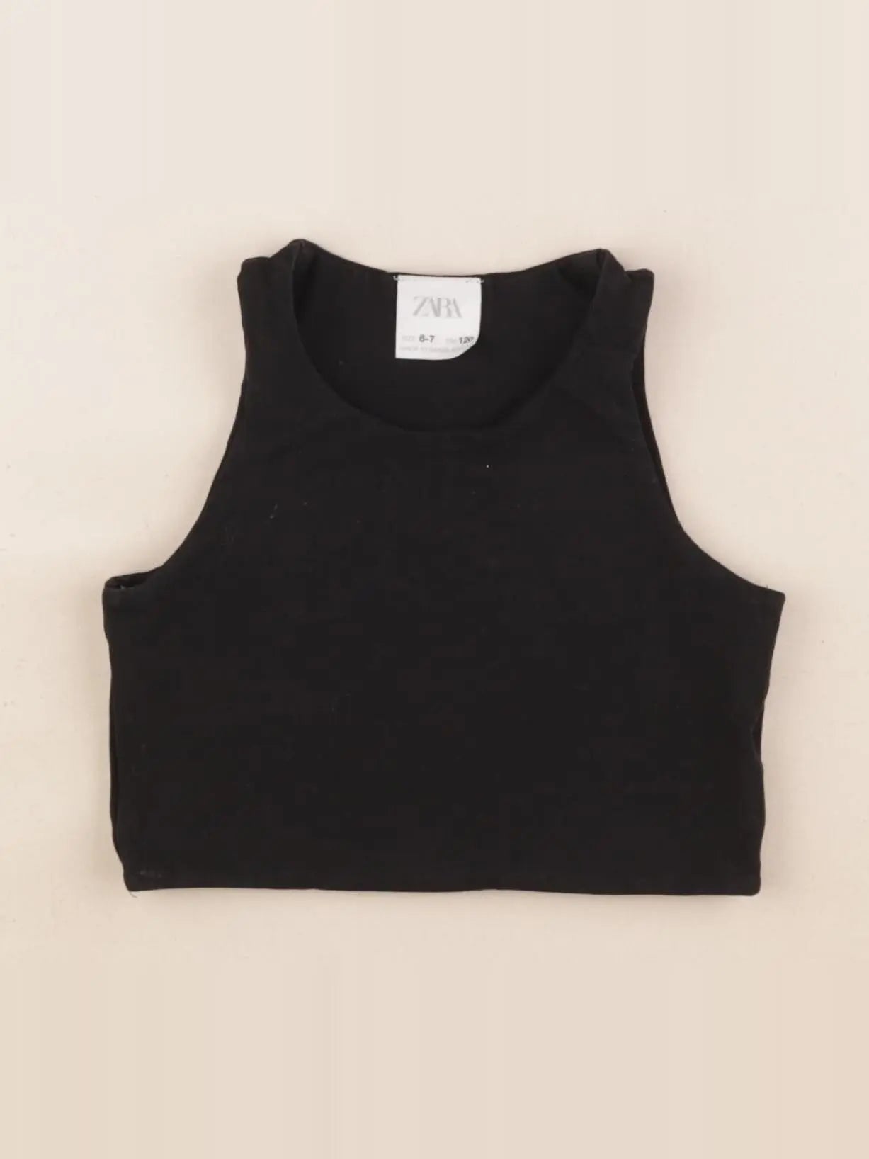 Zara - crop-top noir - 6/7 ans