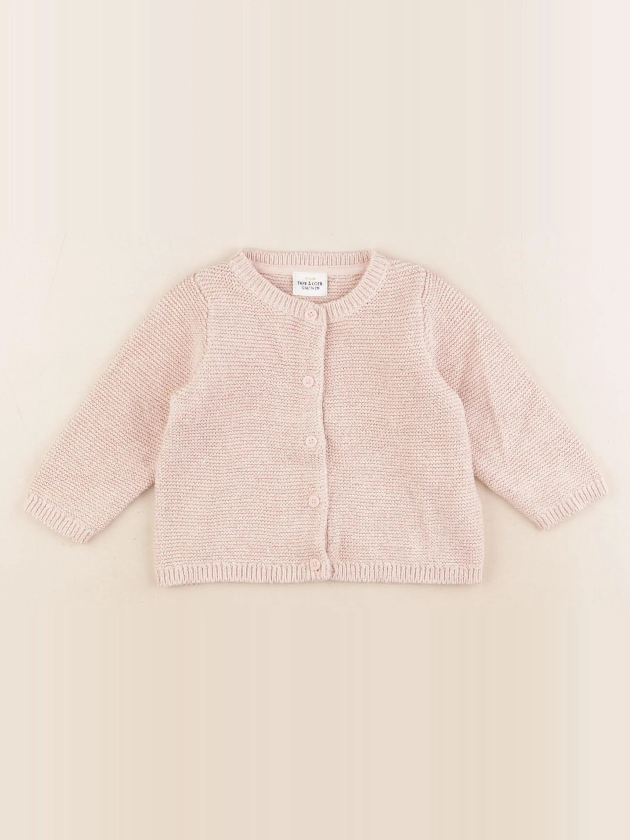 Tape à l'oeil - gilet rose, or - 12 mois