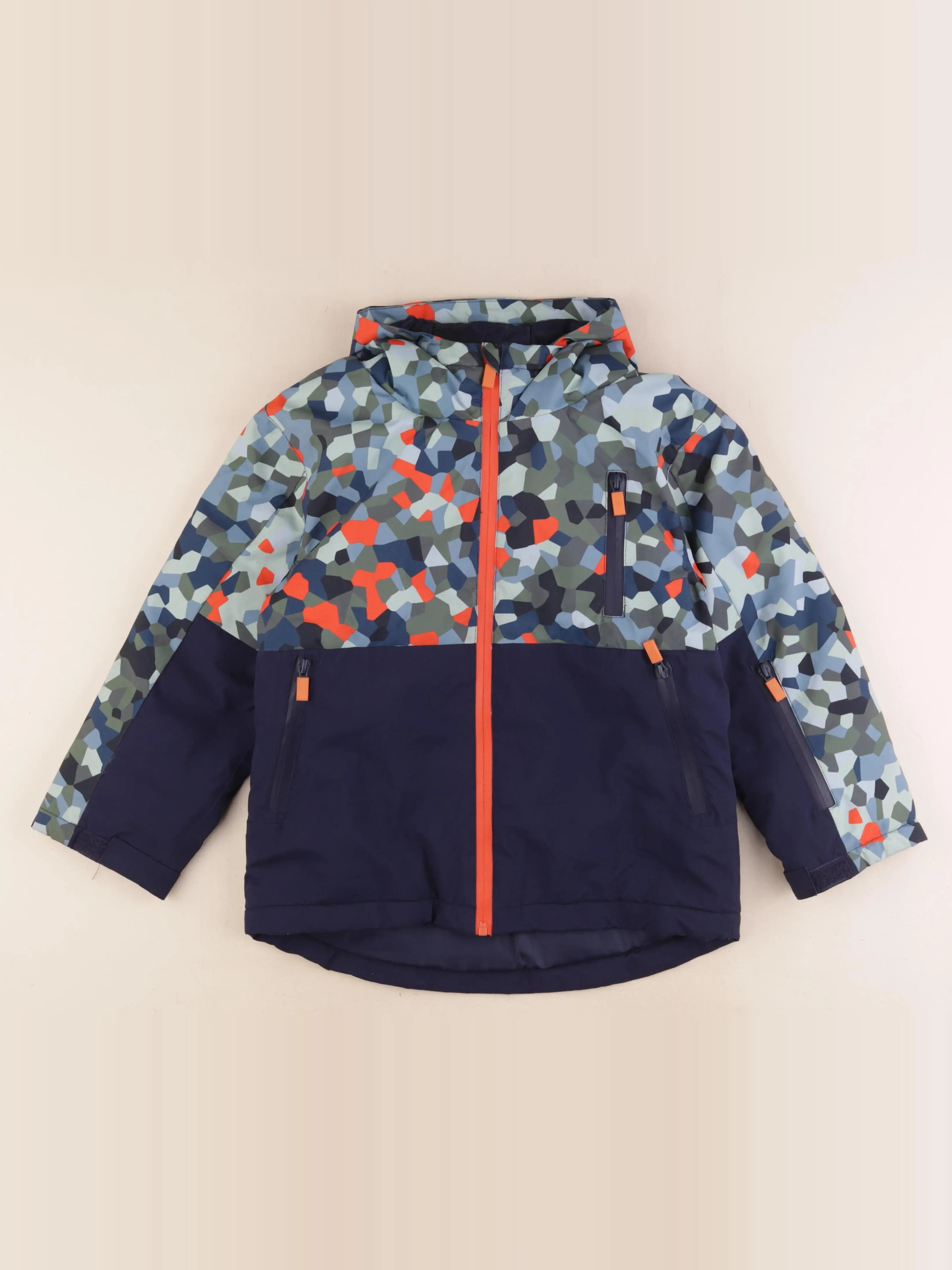 Vertbaudet - manteau de ski multicolore - 8 ans