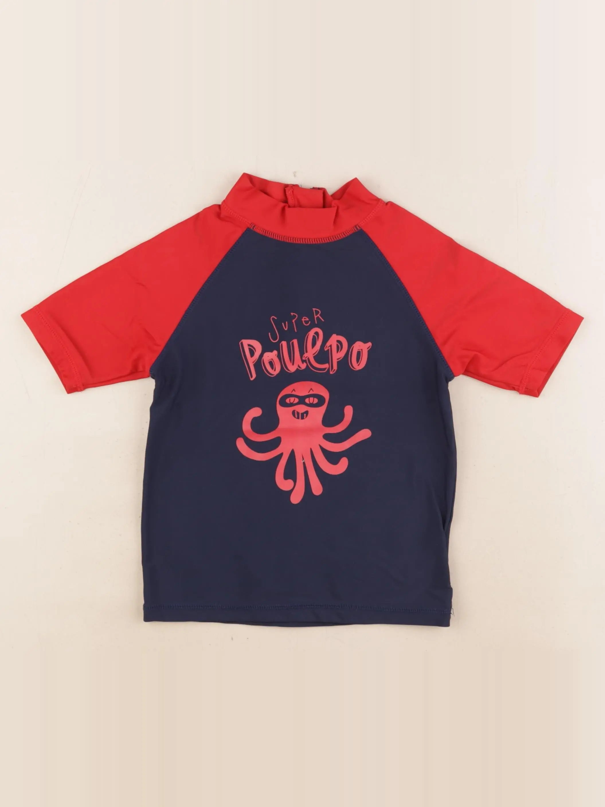 Vertbaudet - tee-shirt de bain bleu, rouge - 5 ans
