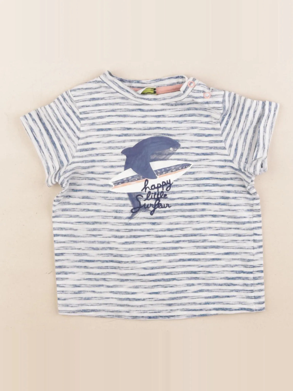 Tape à l'oeil - tee-shirt blanc, bleu - 18 mois