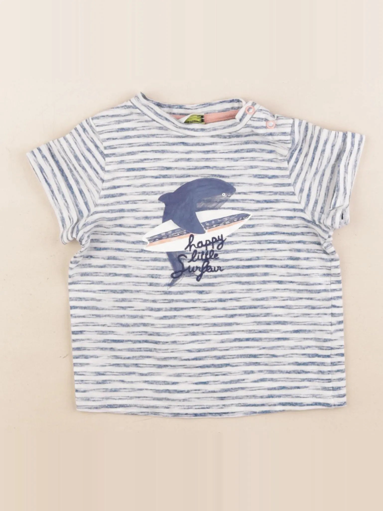Tape à l'oeil - tee-shirt blanc, bleu - 18 mois