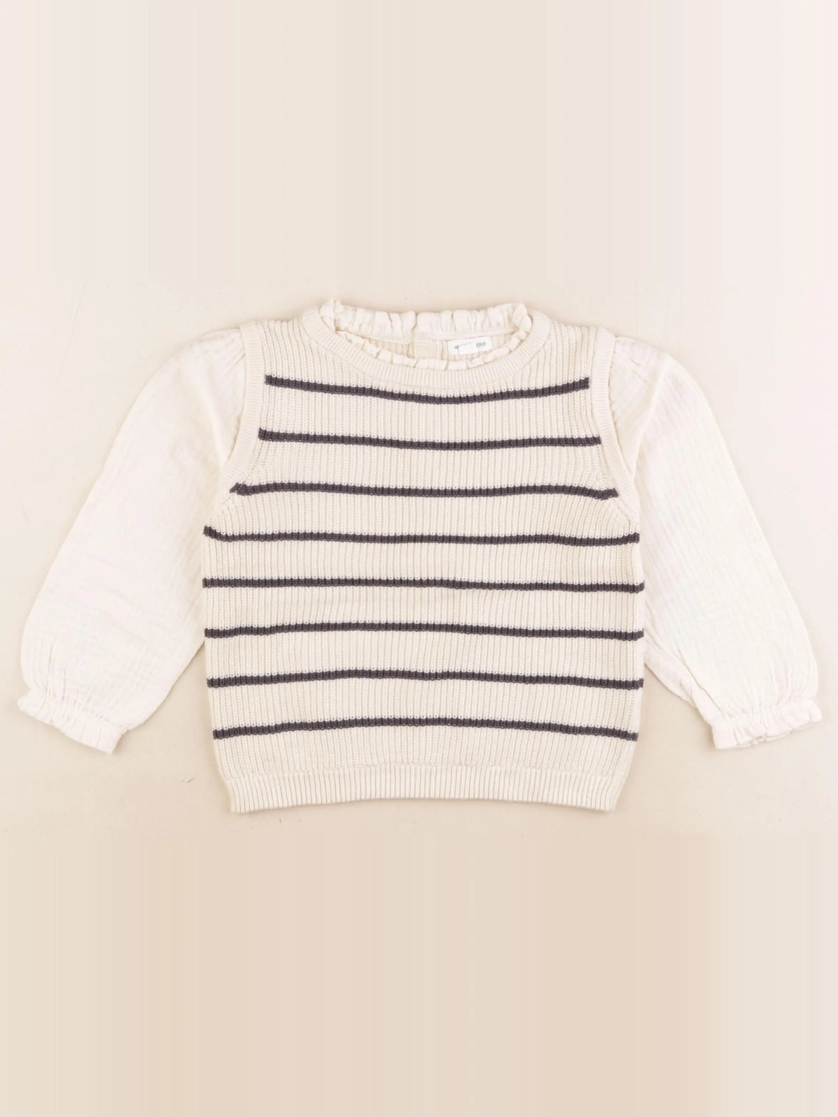 Vertbaudet - pull beige - 3 ans