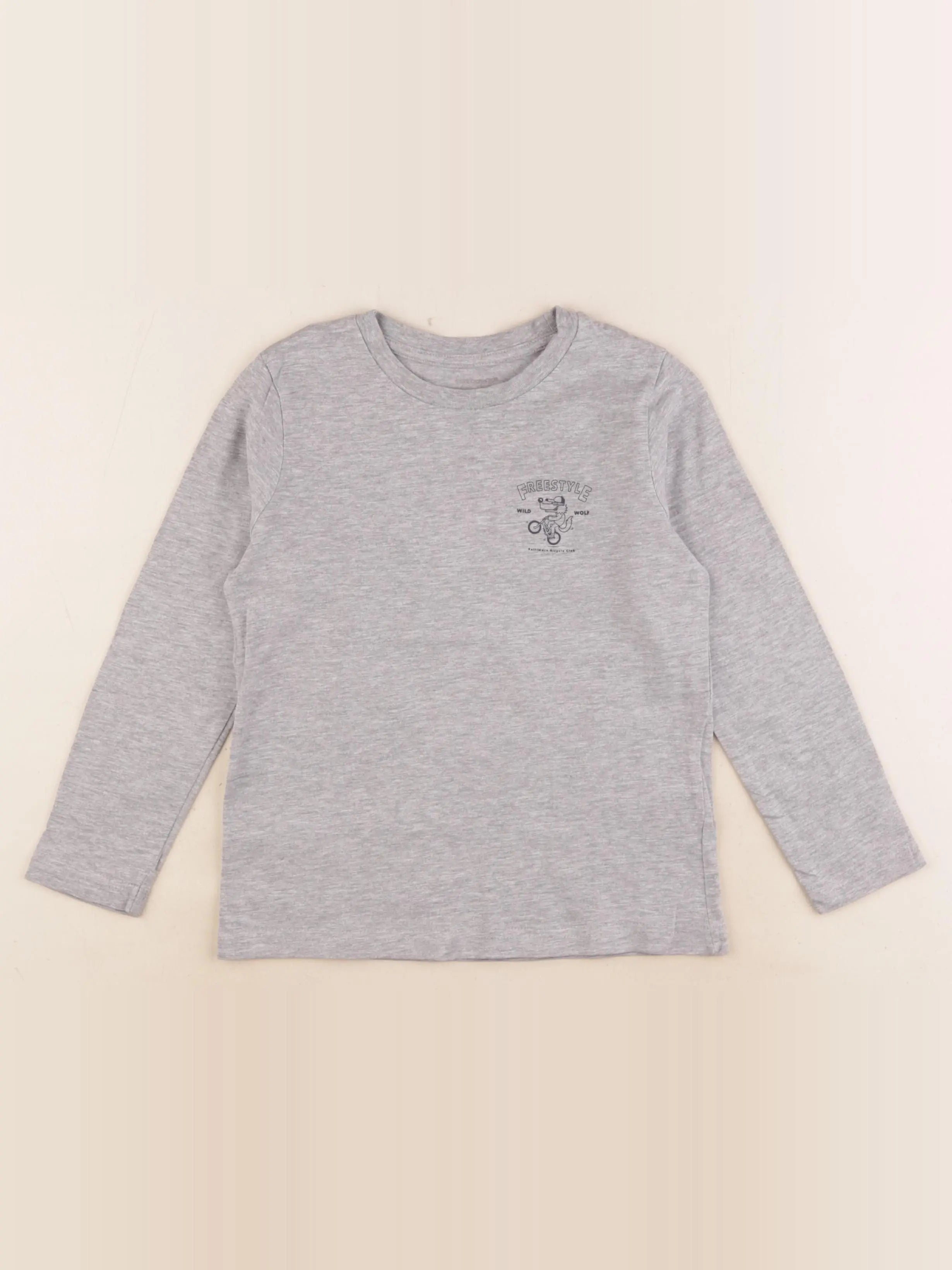 Vertbaudet - tee-shirt gris - 6 ans