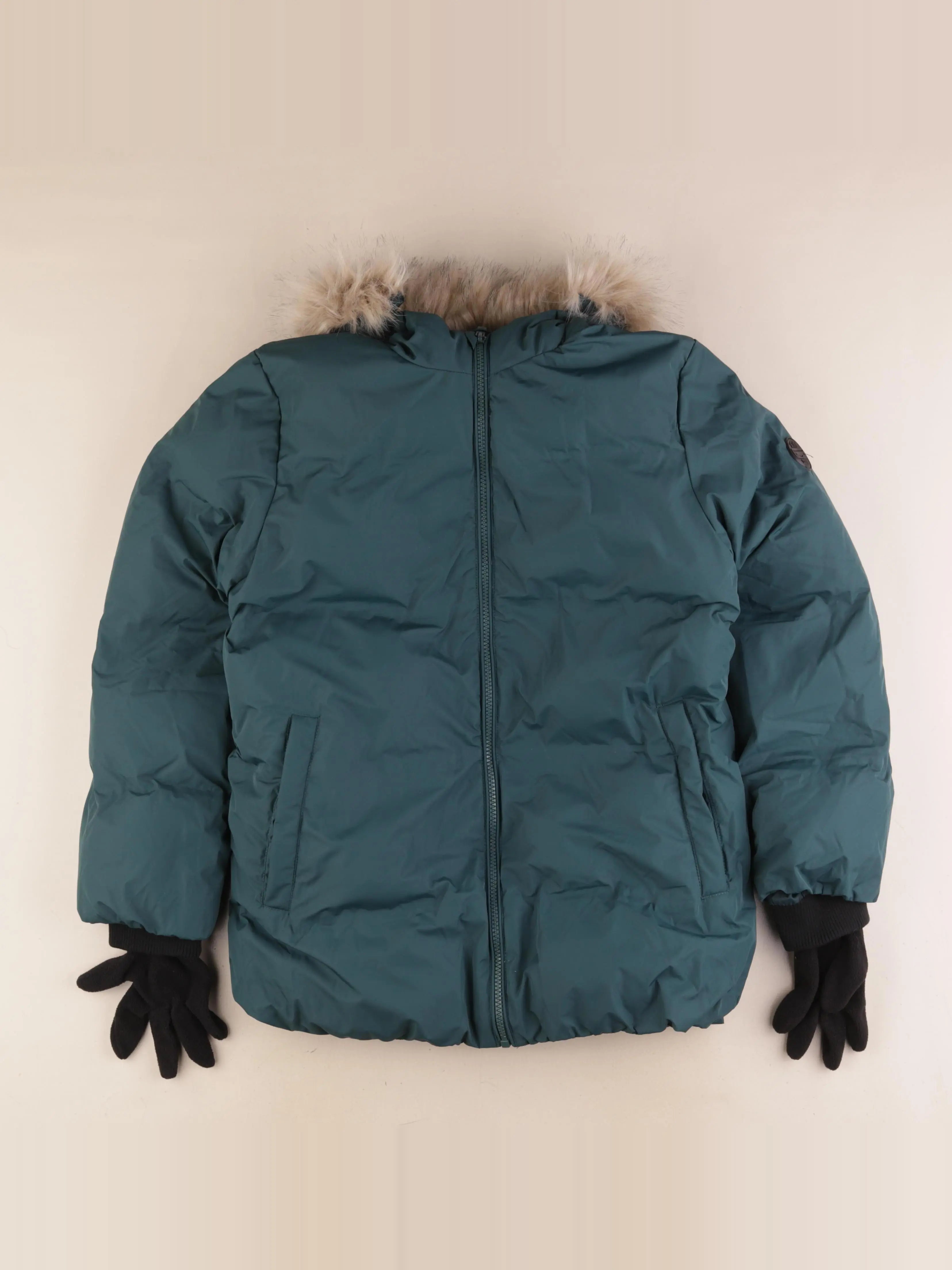 Vertbaudet - doudoune vert - 12 ans