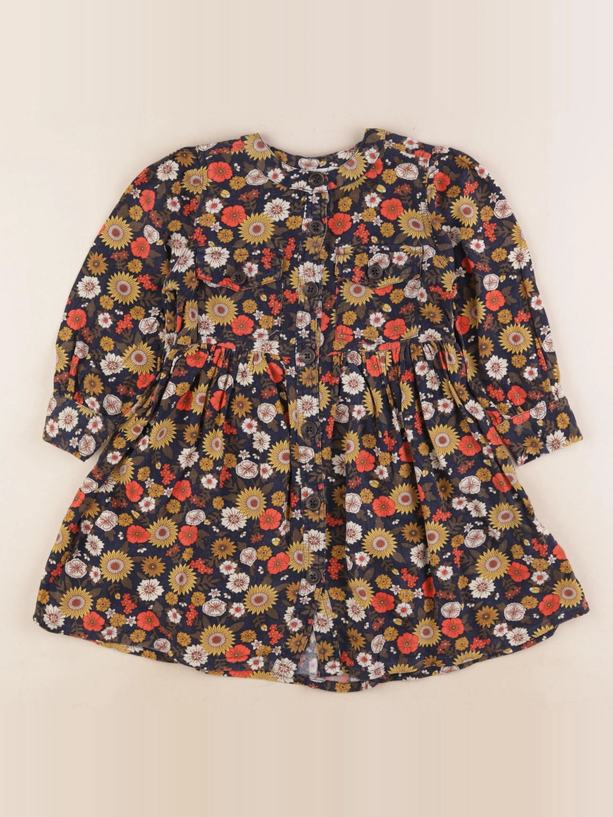 Monoprix - robe bleu - 3 ans