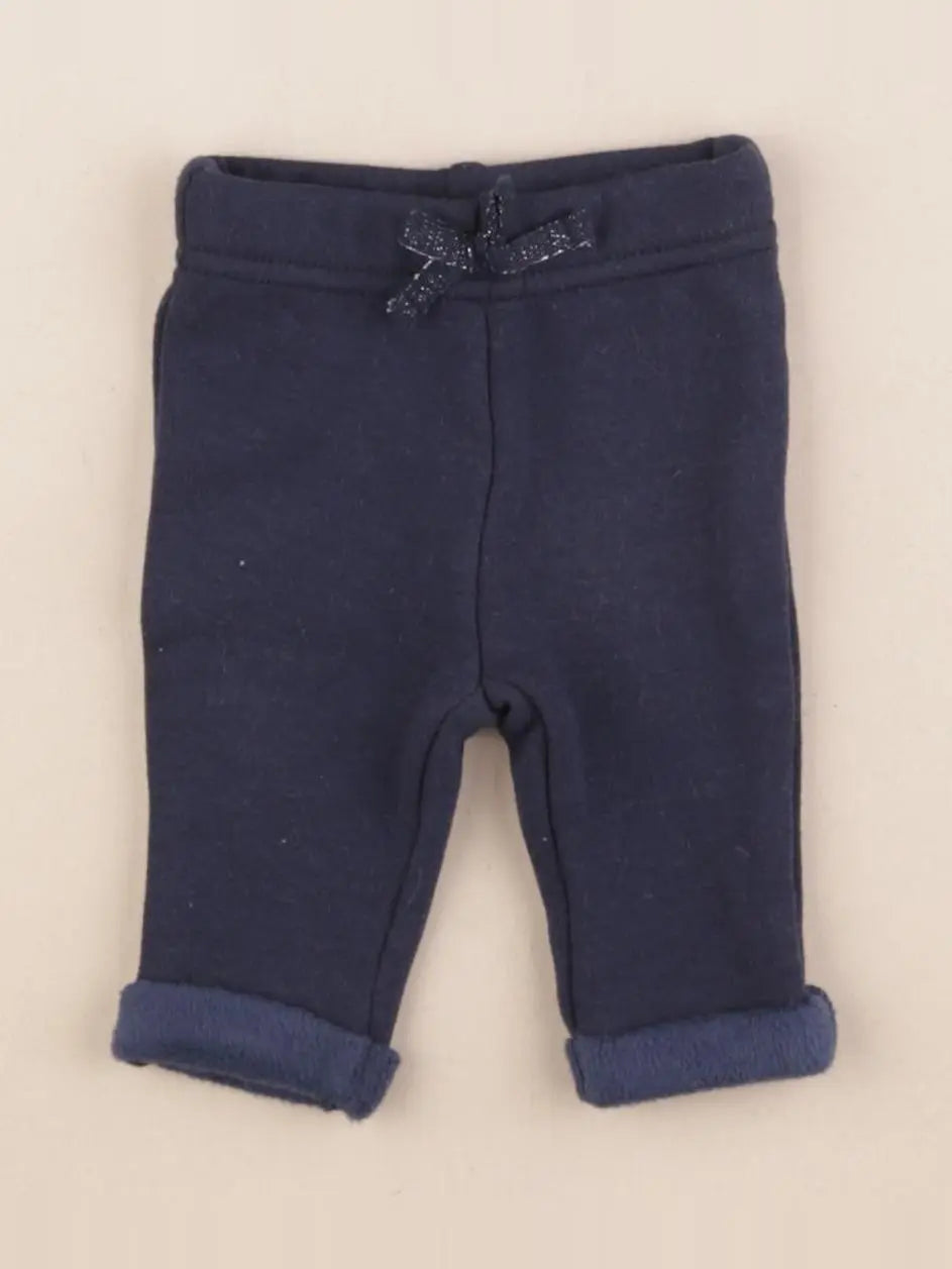Tape à l'oeil - legging doublé bleu - 1 mois