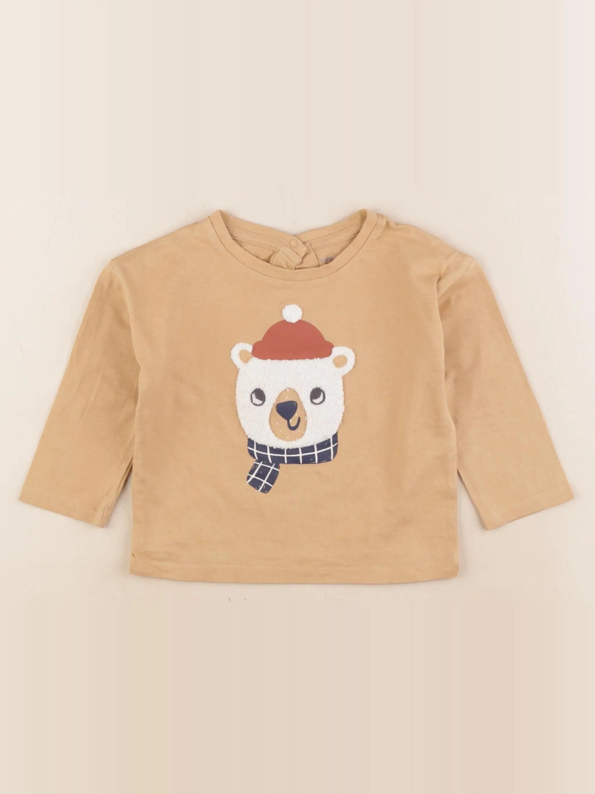 Vertbaudet - tee-shirt marron - 18 mois