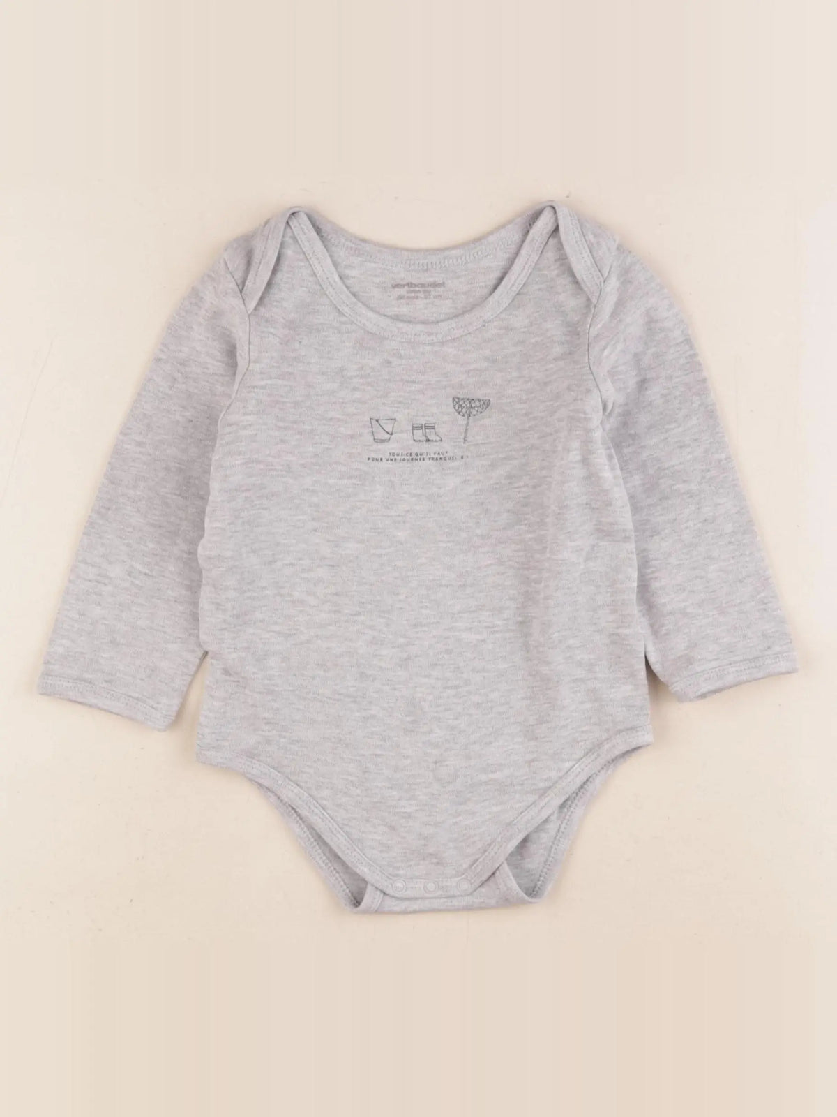 Vertbaudet - body gris - 36 mois