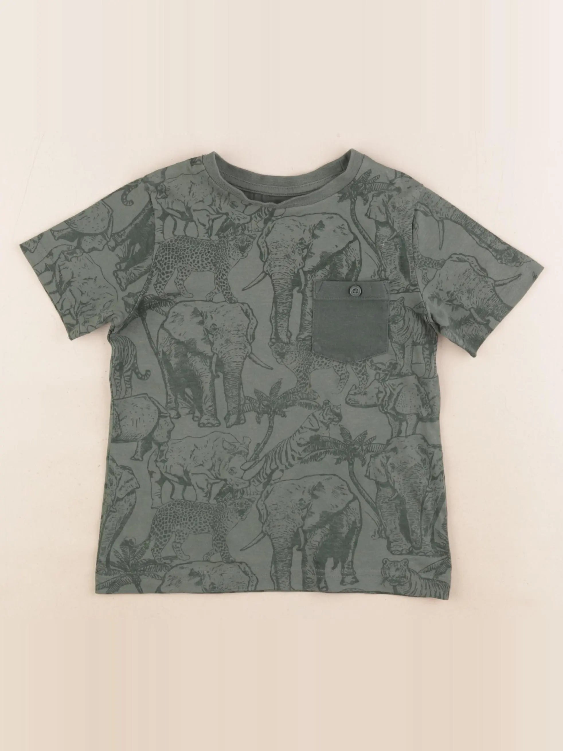 Vertbaudet - tee-shirt vert - 4 ans