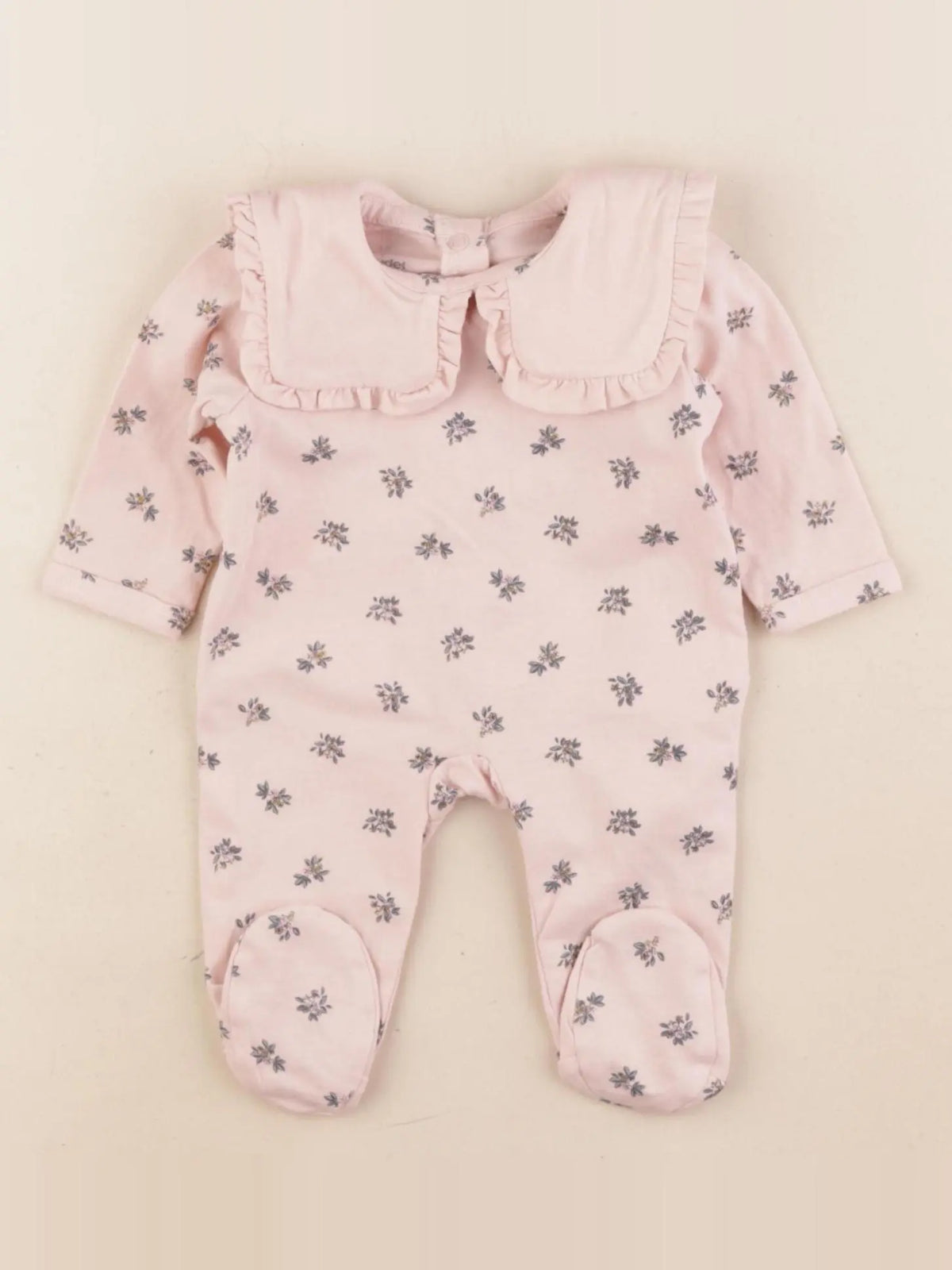 Vertbaudet - pyjama coton rose - 0 mois