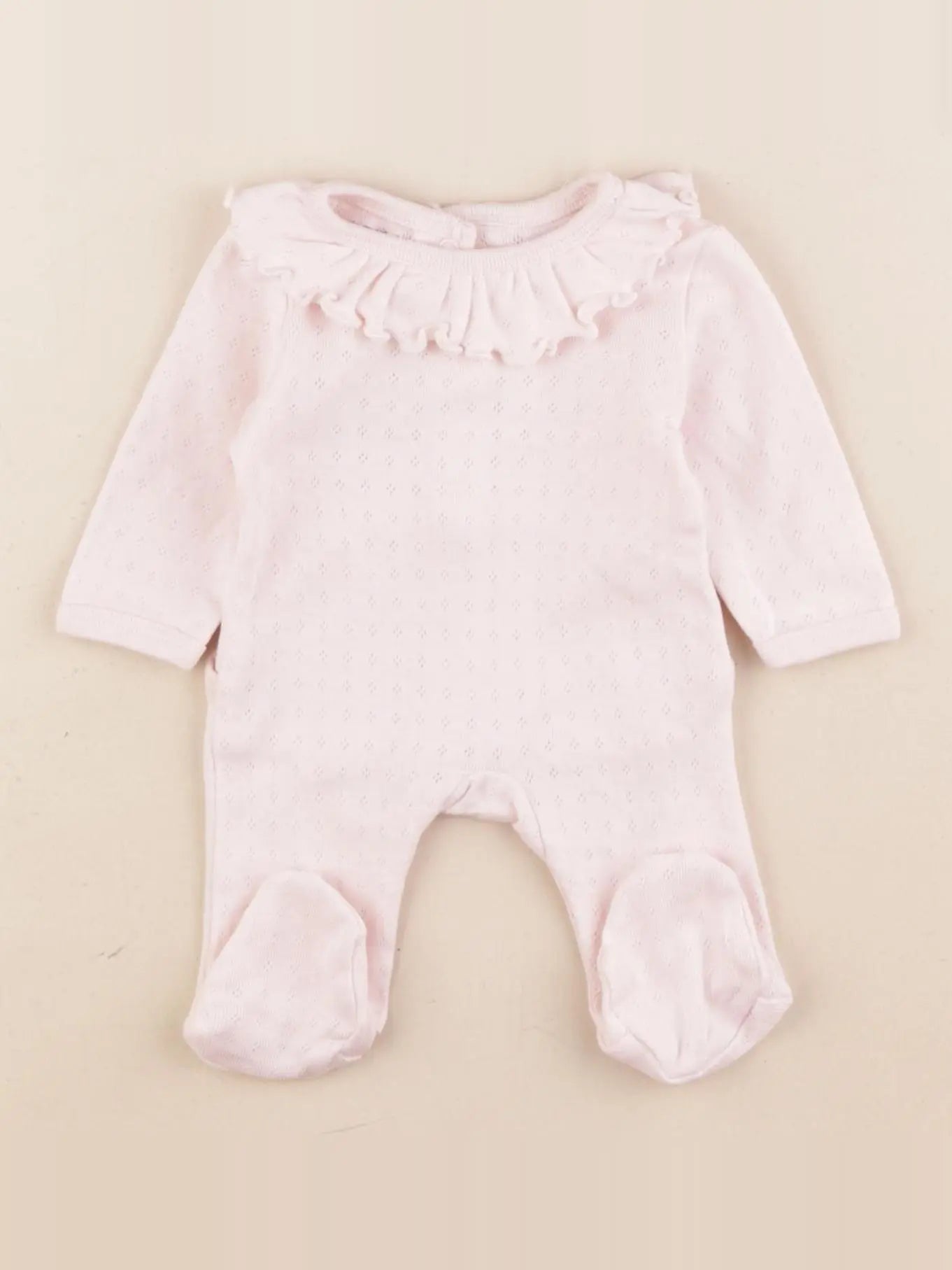 Vertbaudet - pyjama coton rose - 0 mois