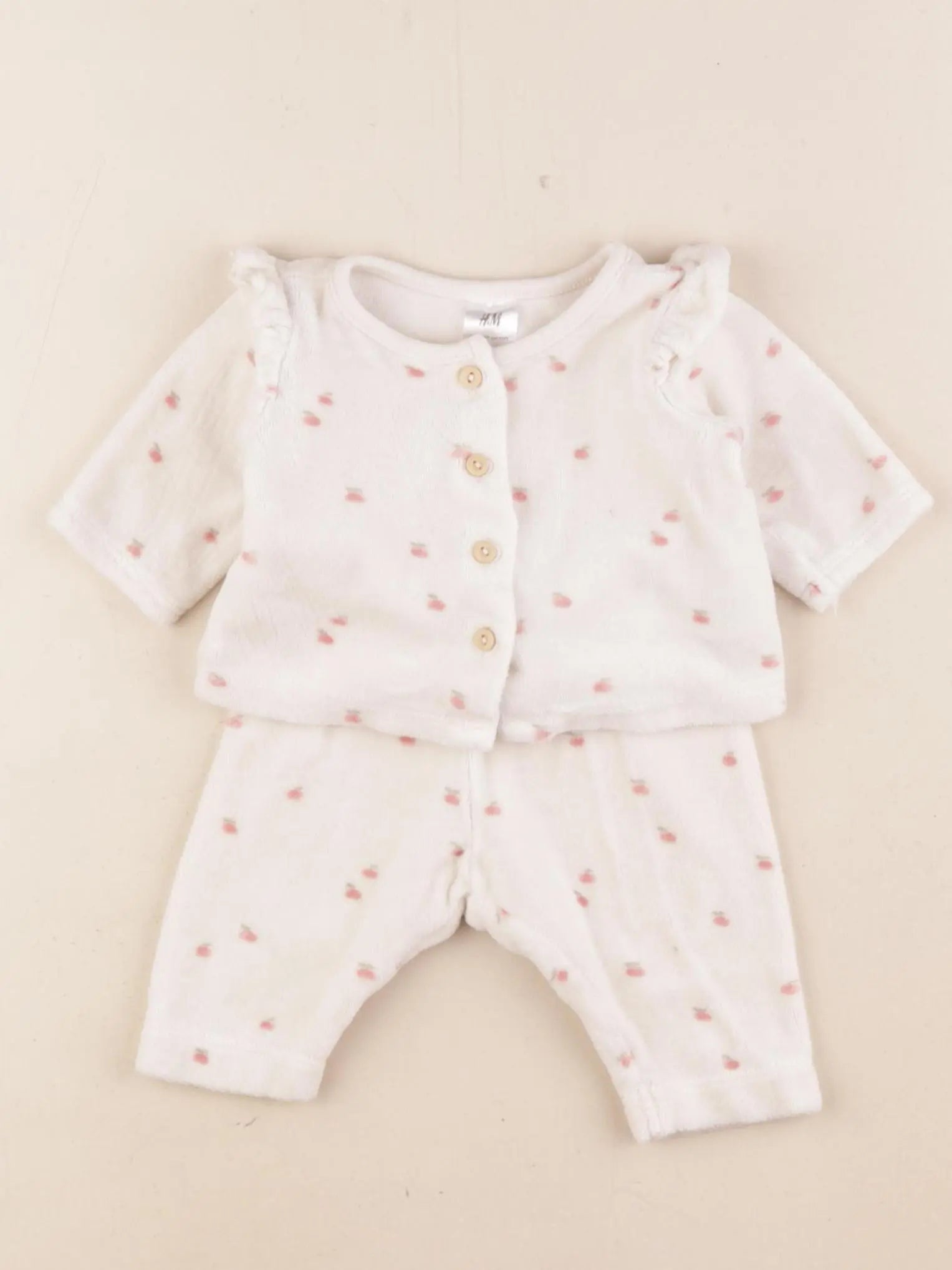 H&M - ensemble beige - 0/1 mois