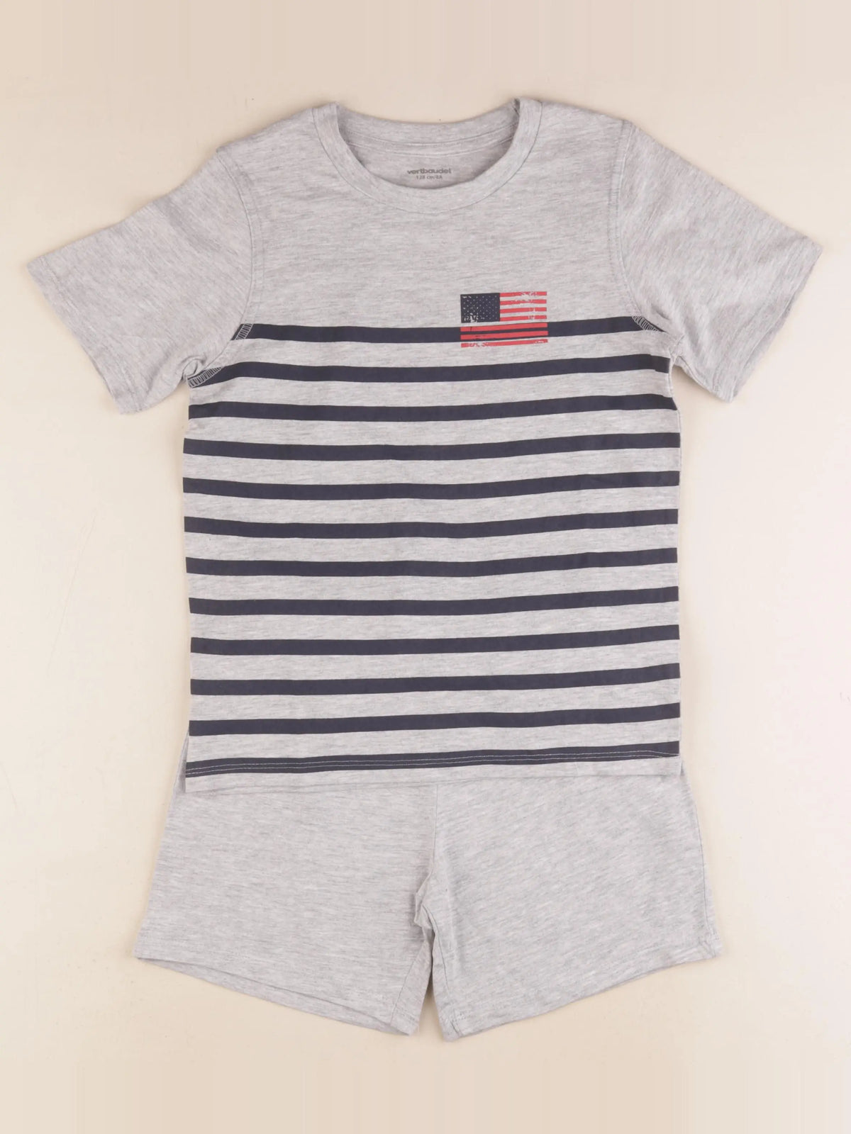 Vertbaudet - pyjama coton gris - 5 ans