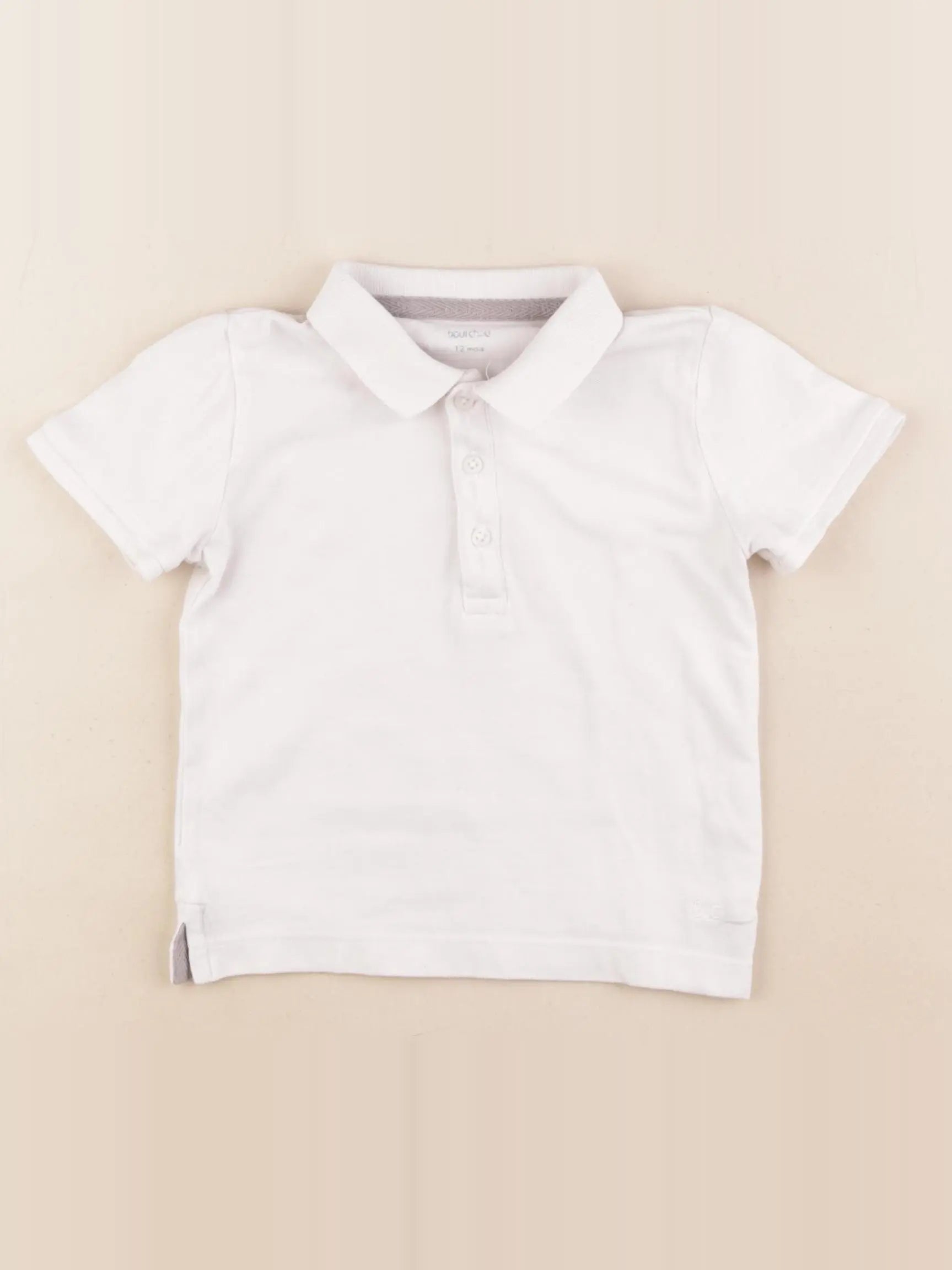 Boutchou - polo blanc - 12 mois