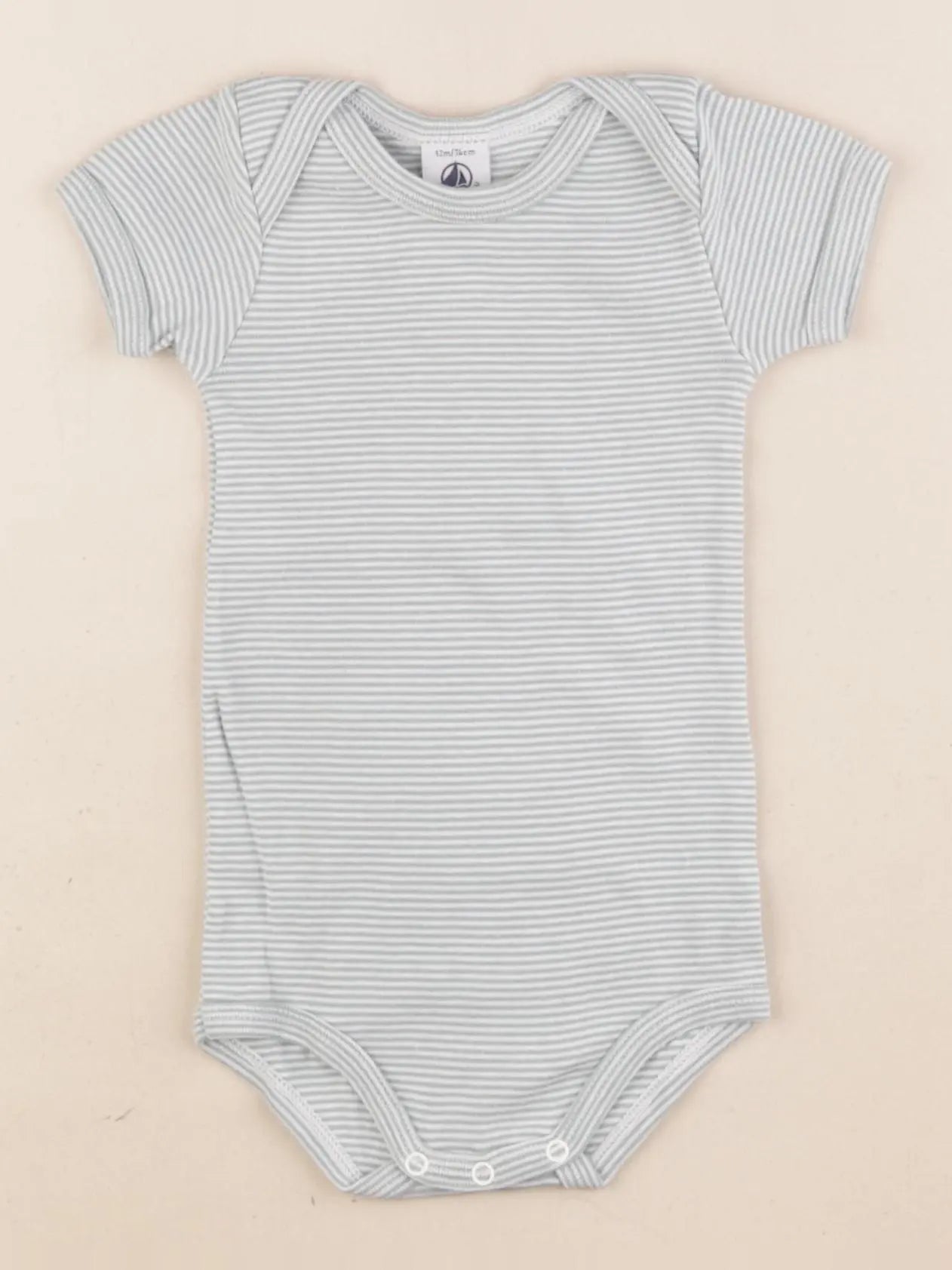 Petit Bateau - body vert - 12 mois