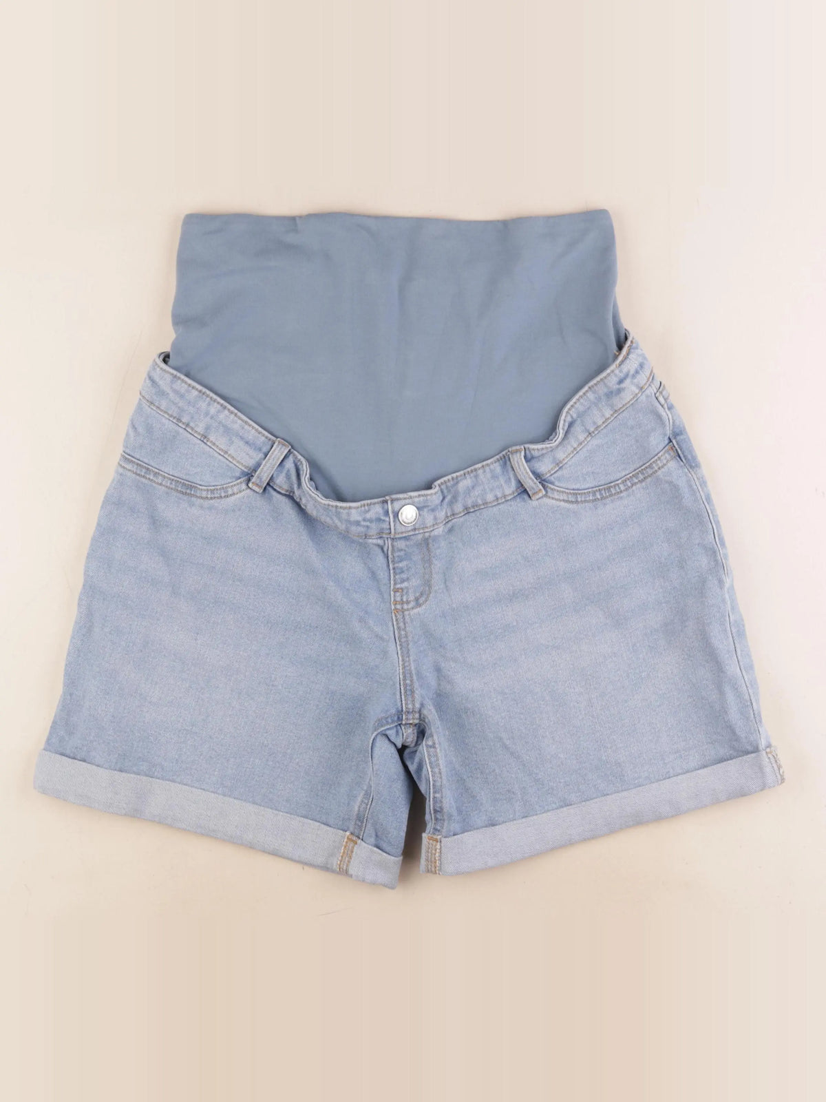 Kiabi - short grossesse bleu - 40
